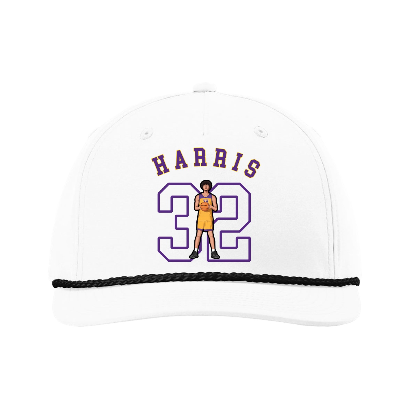 Five-Panel Classic Rope Cap — Shirsey Arch in White