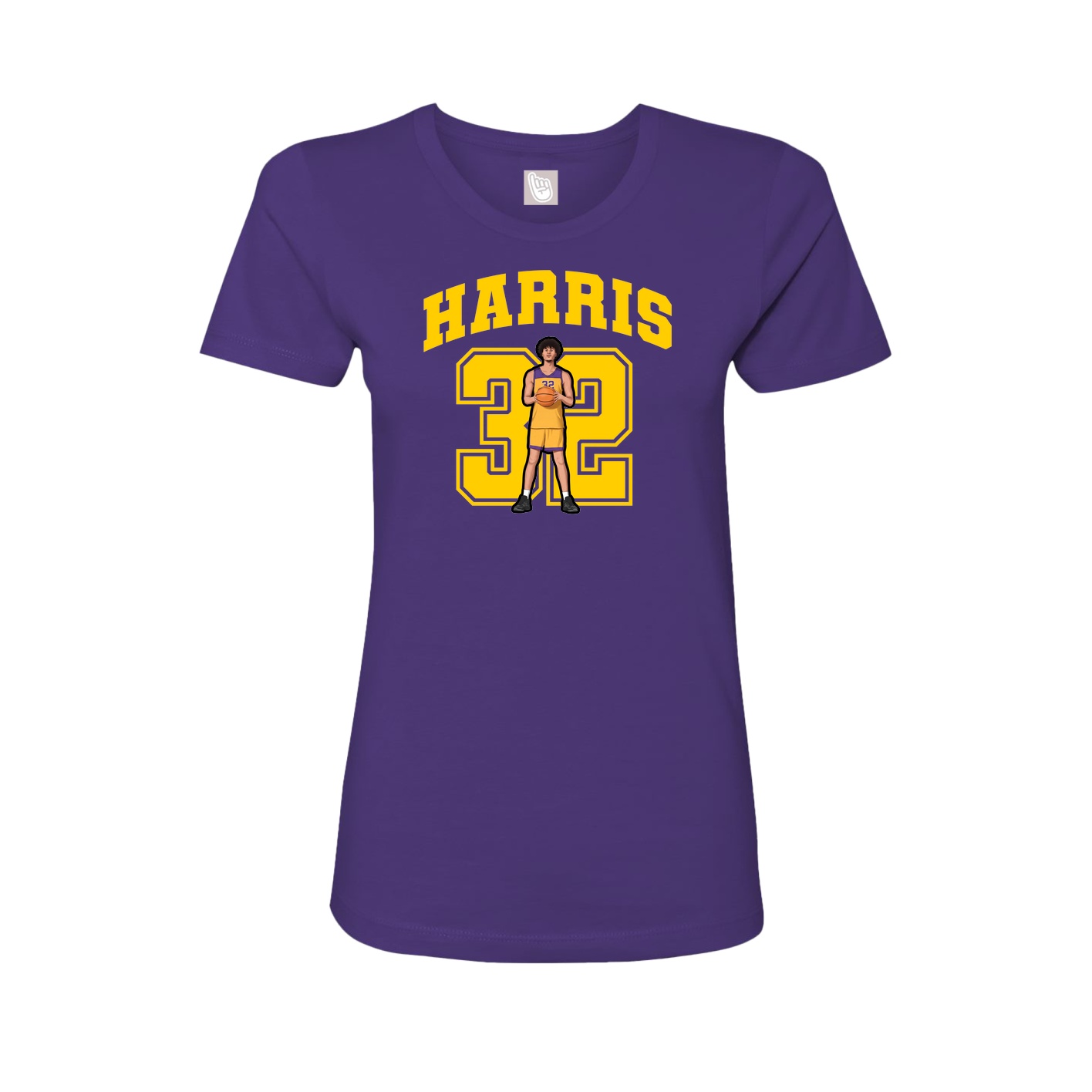 Womens Tee — Number in Purple