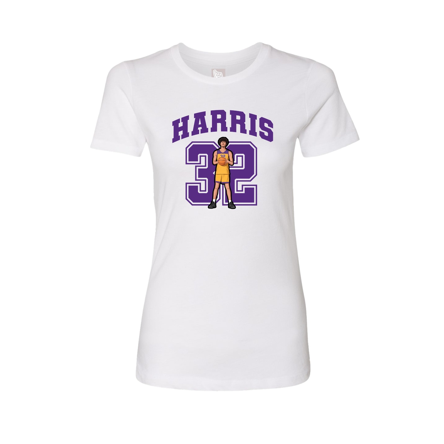 Womens Tee — Number in White