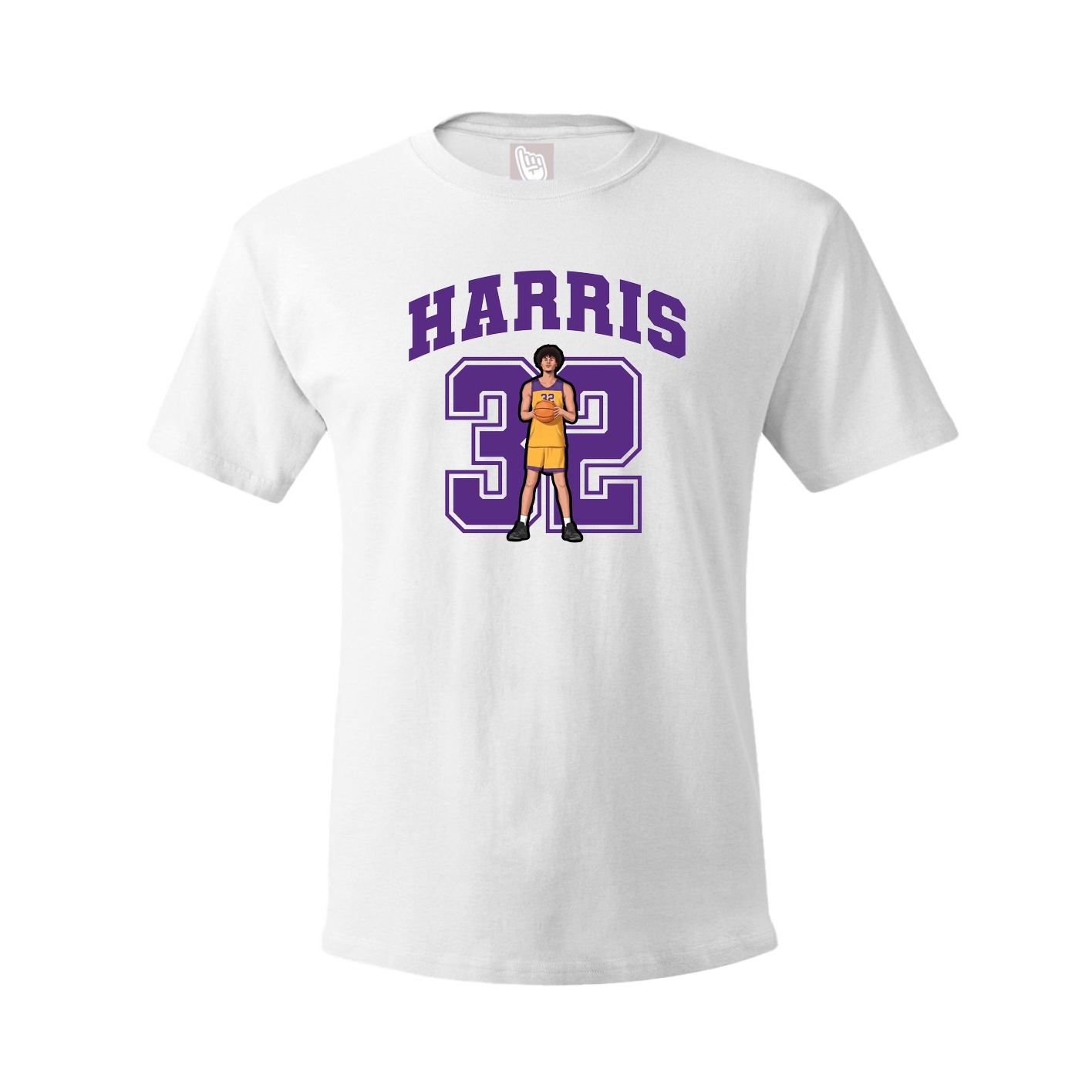 Youth Tee — Number in White