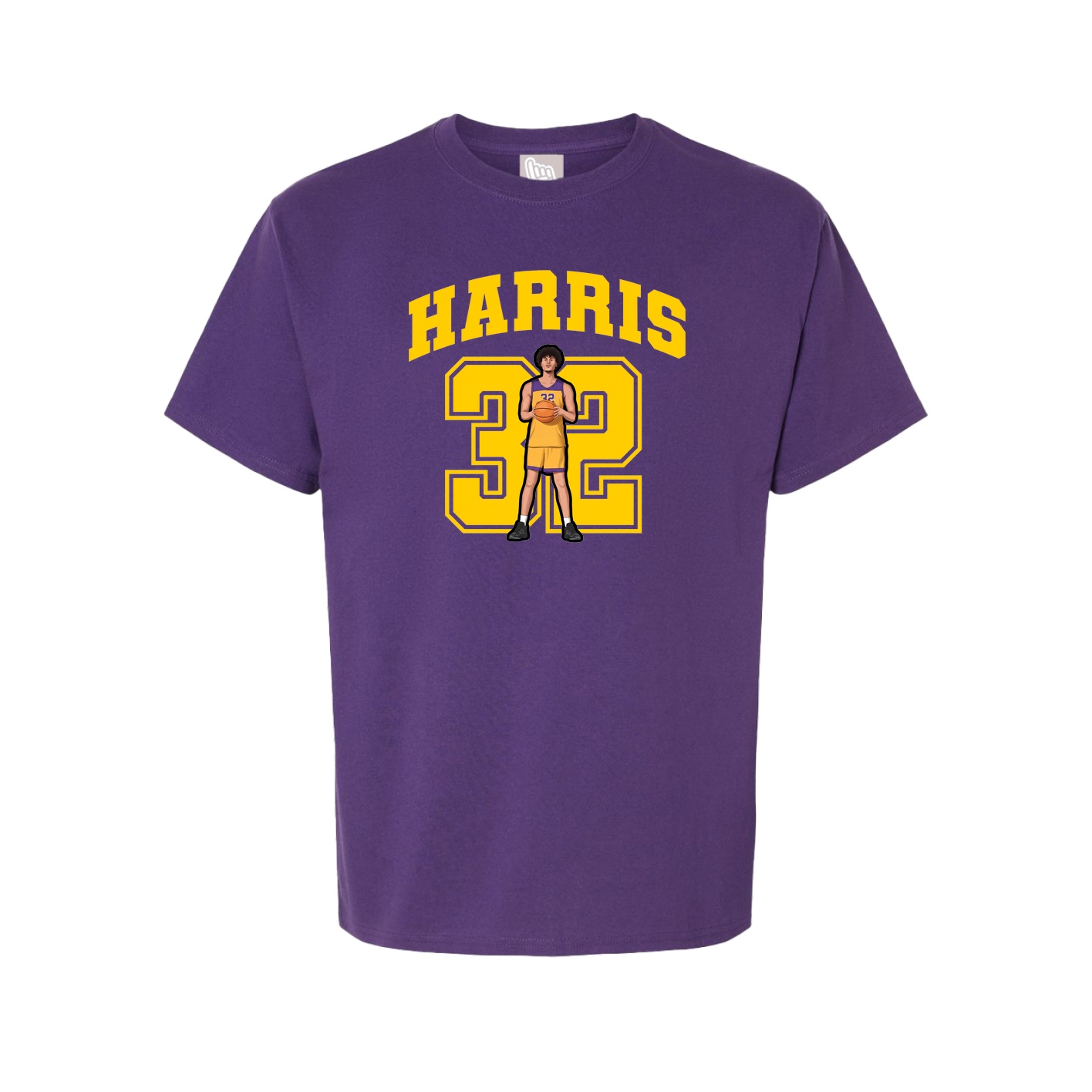 Youth Tee — Number in Purple