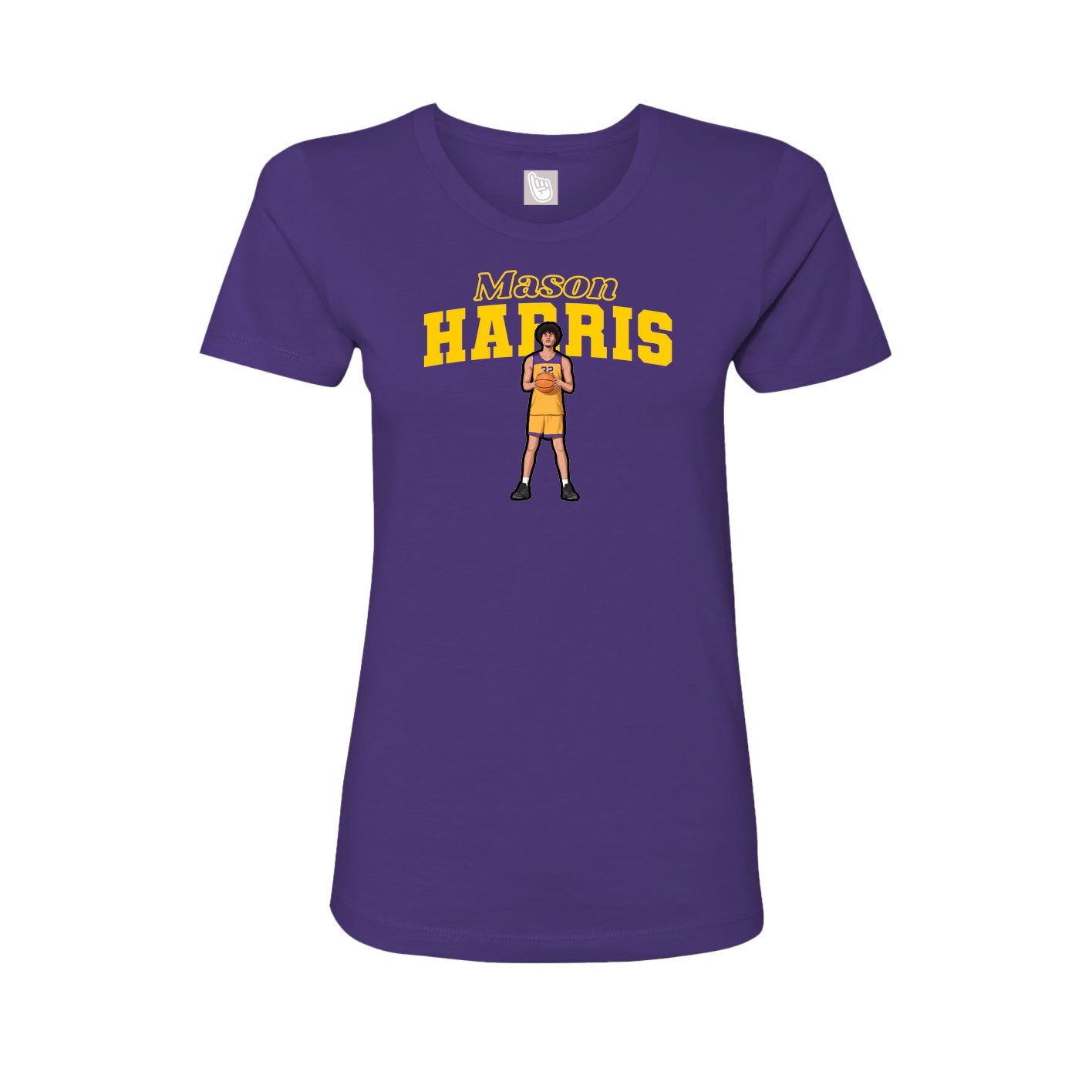 Womens Tee — Name Arch in Purple