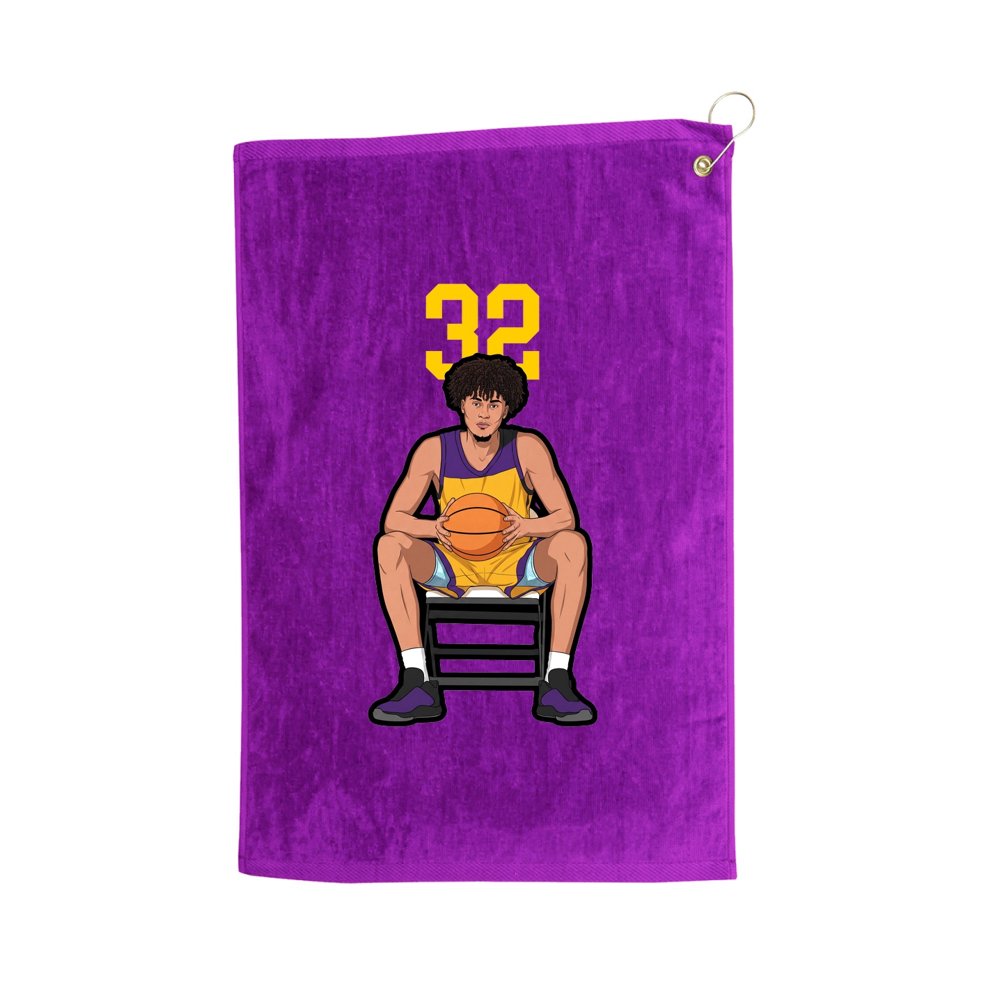 Golf Towel — Number Top in Purple