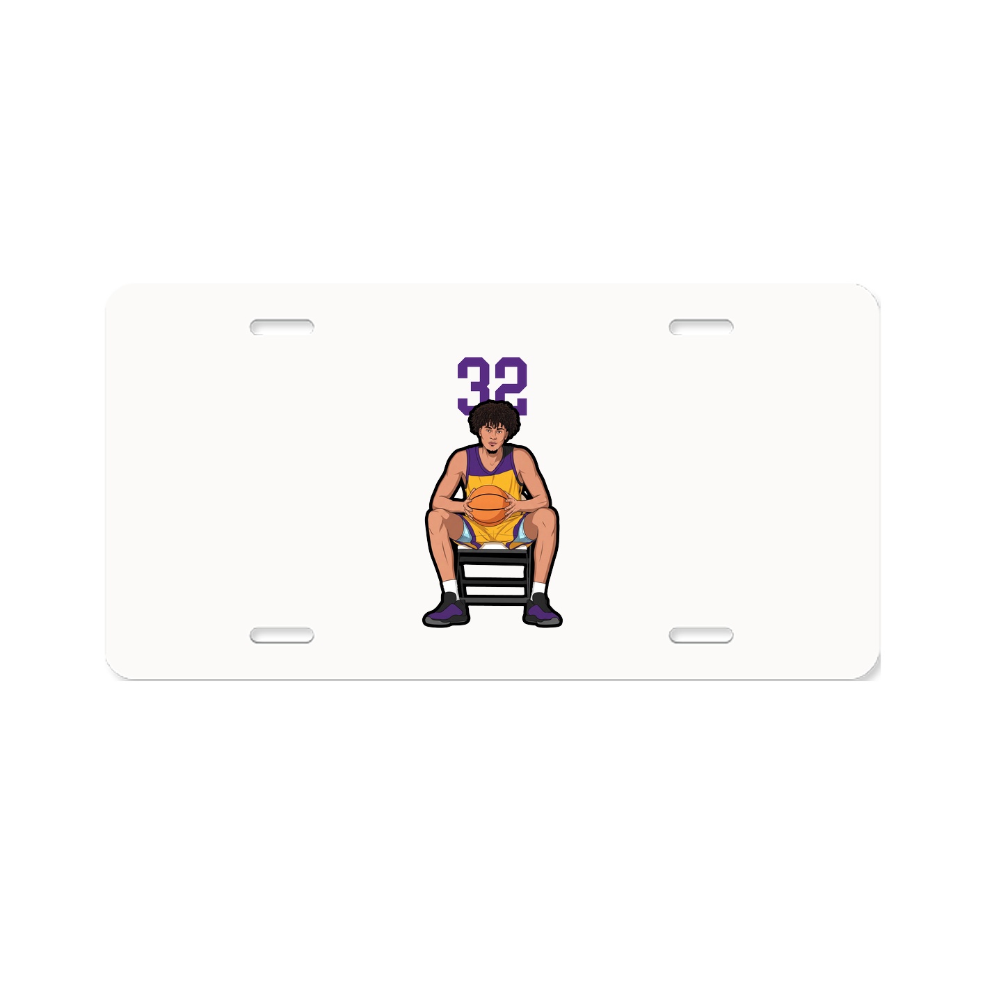 License Plate — Number Top in Classic