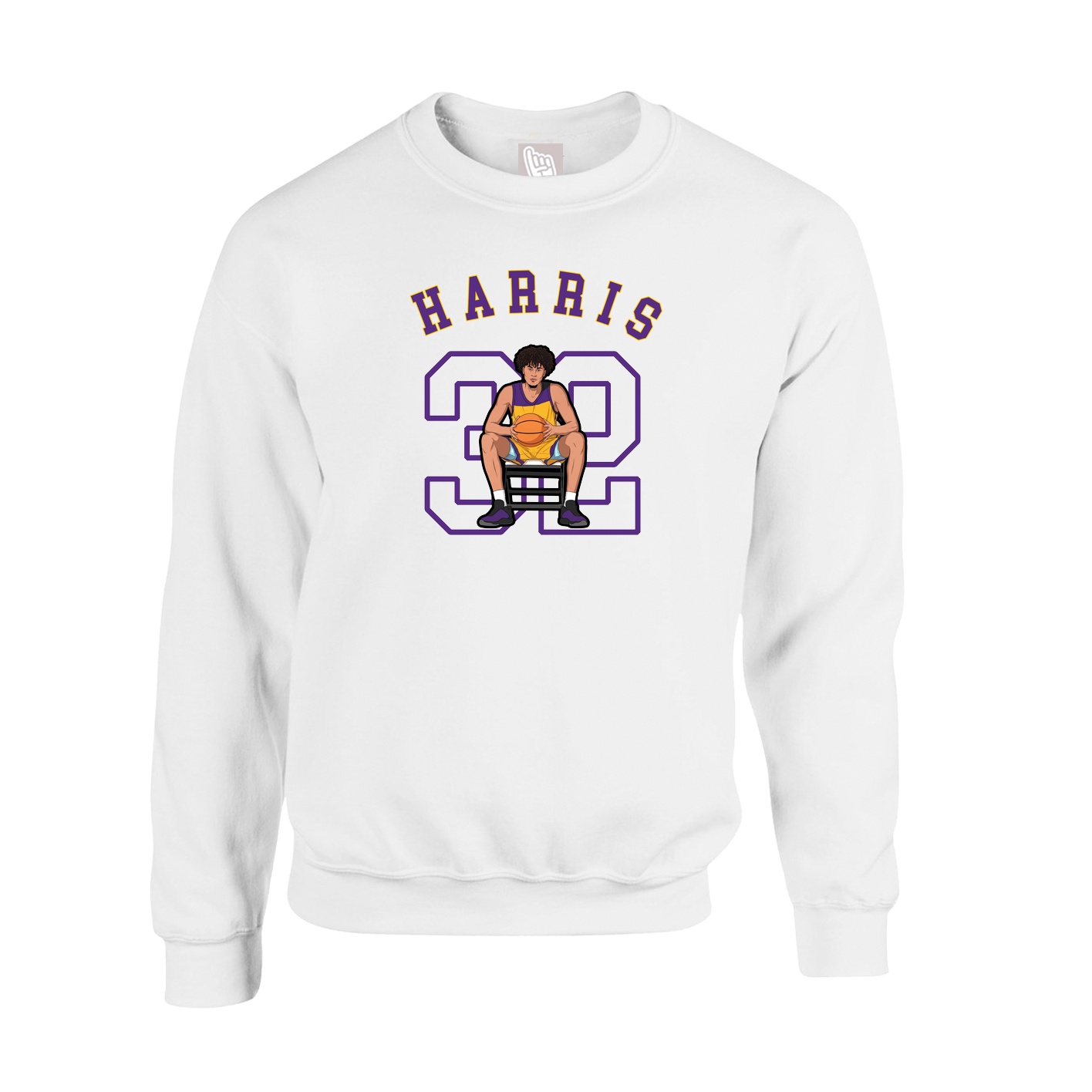Fleece Crew — Shirsey Arch in White