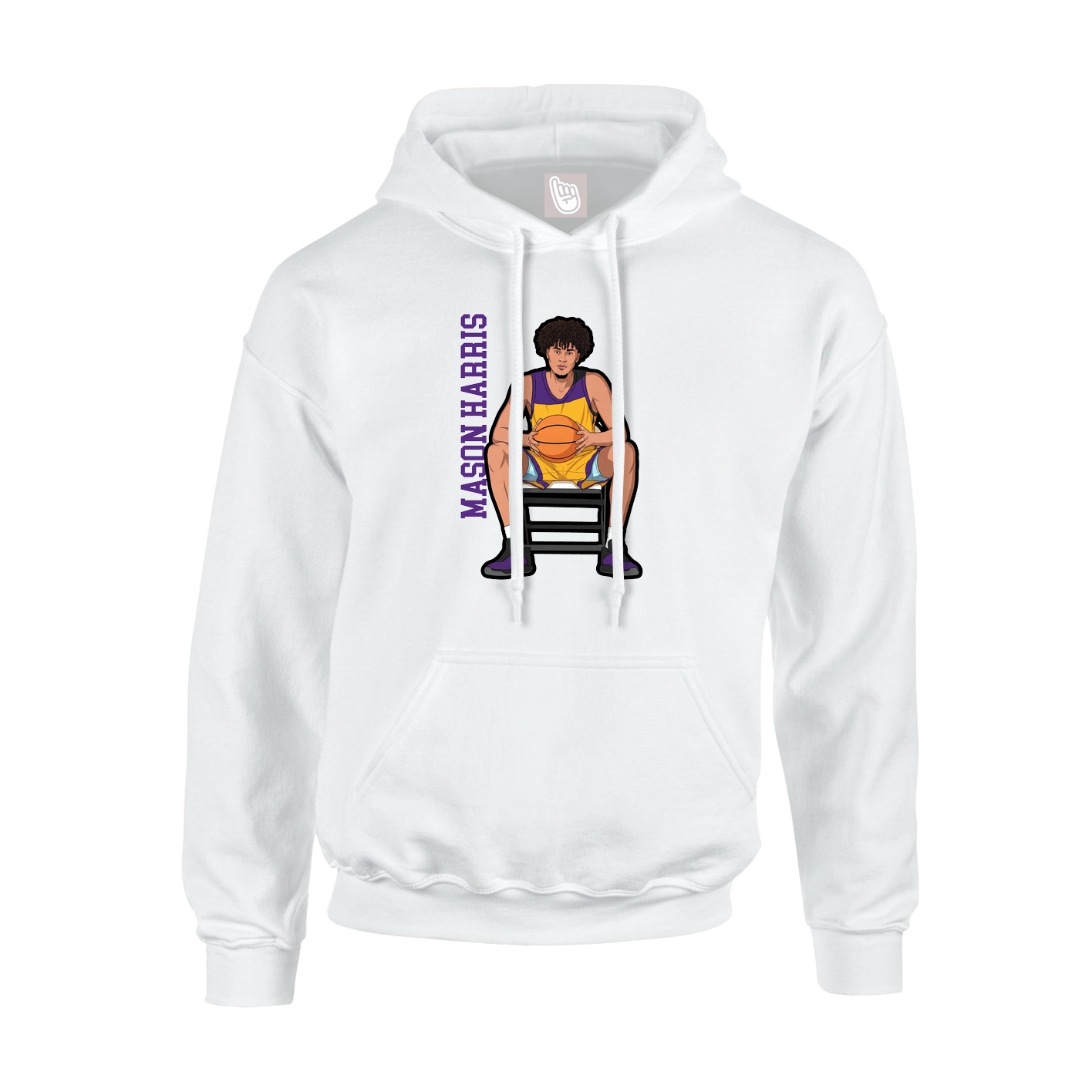 Hoodie — Name Vertical in White