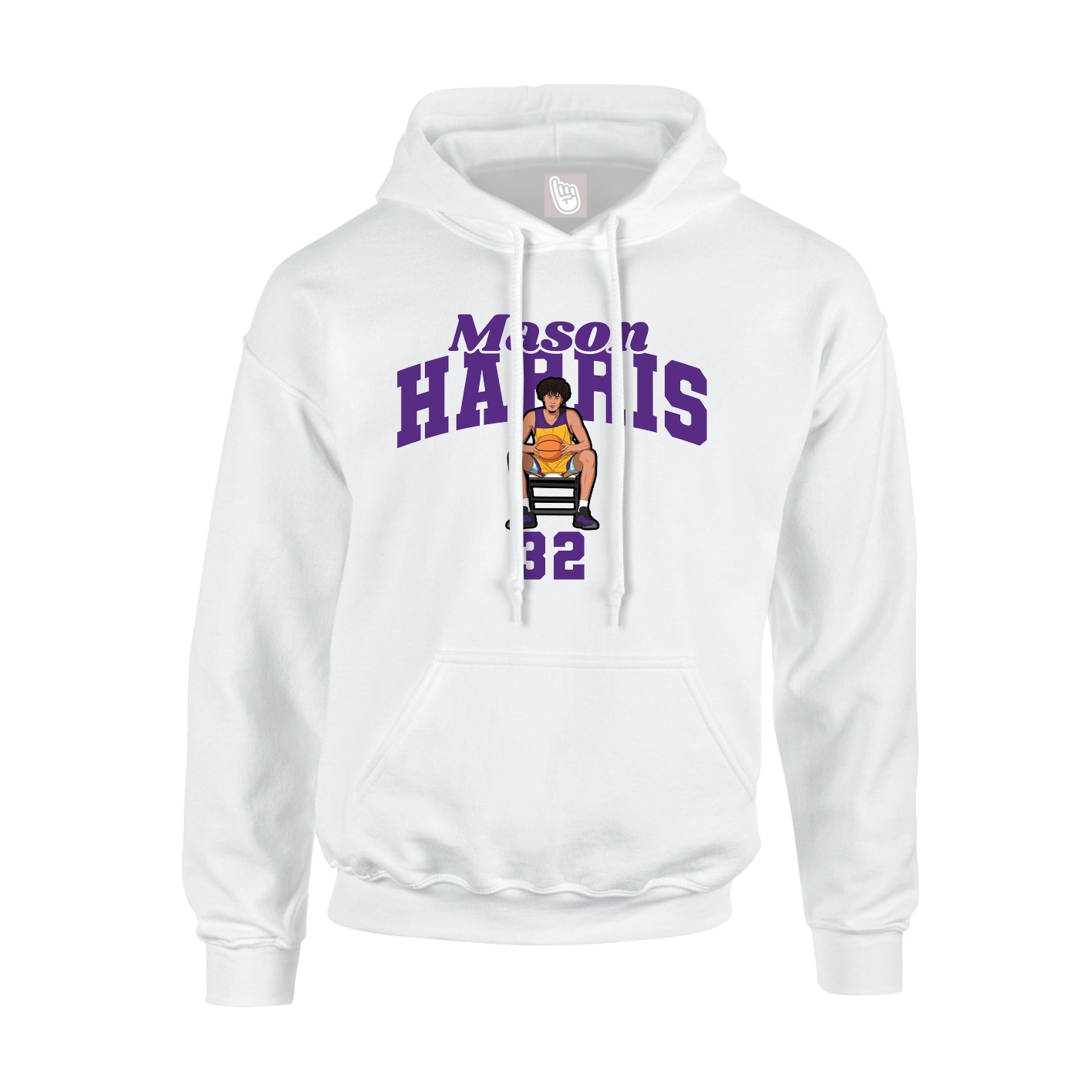 Youth Hoodie — Signature Arch in White