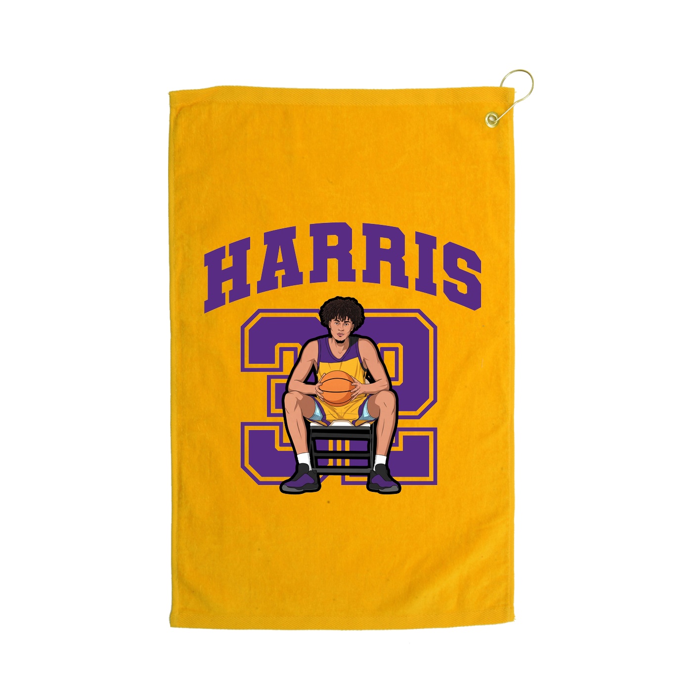 Golf Towel — Number in Gold