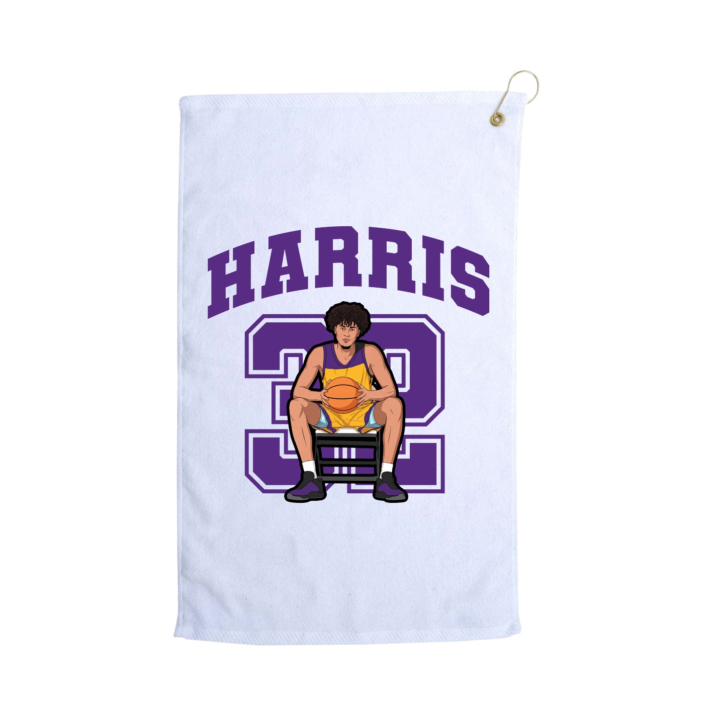 Golf Towel — Number in White