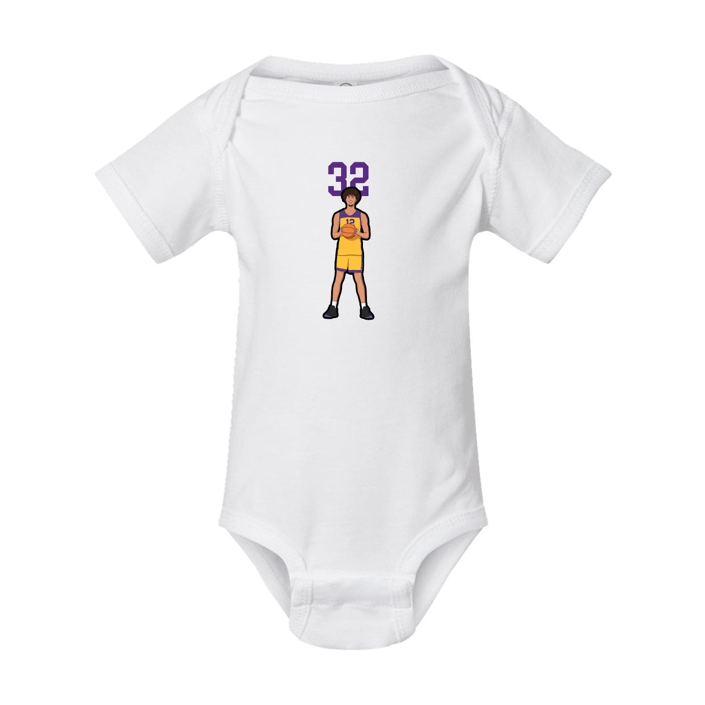 Baby Onesie — Number Top in White