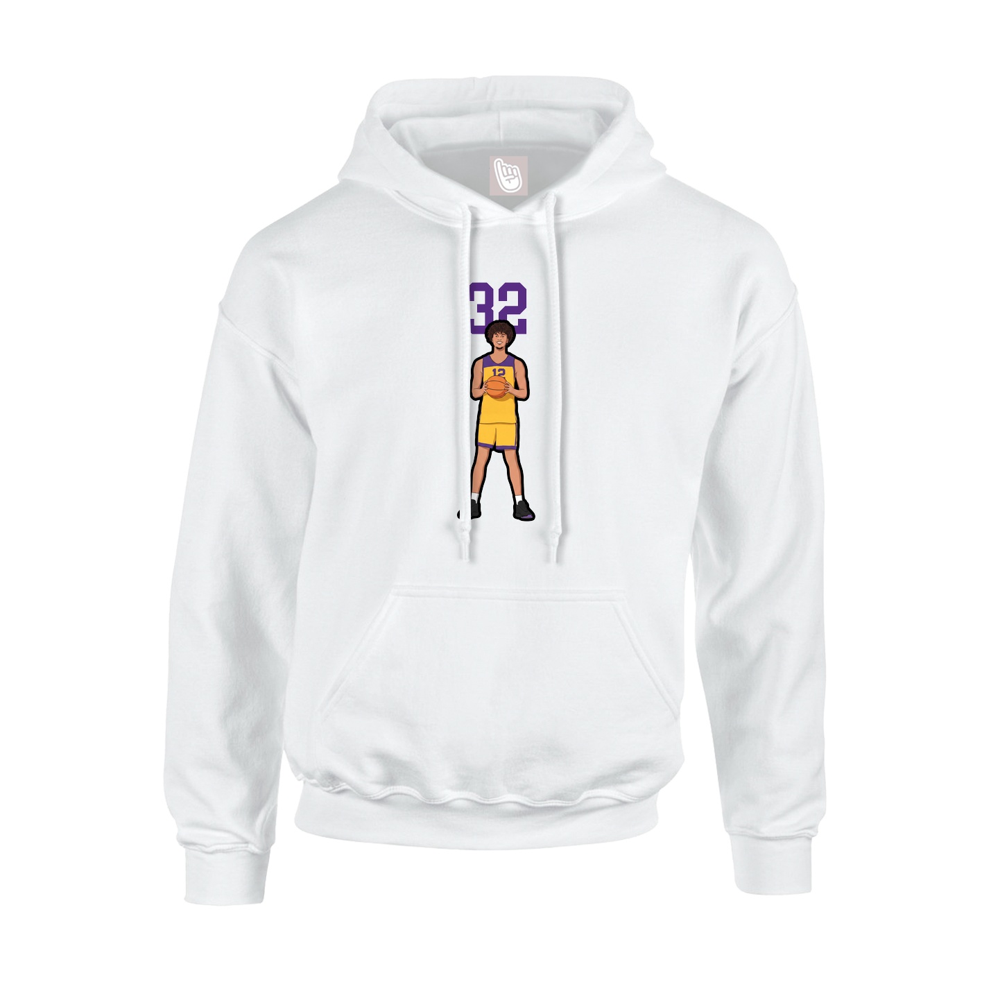 Hoodie — Number Top in White