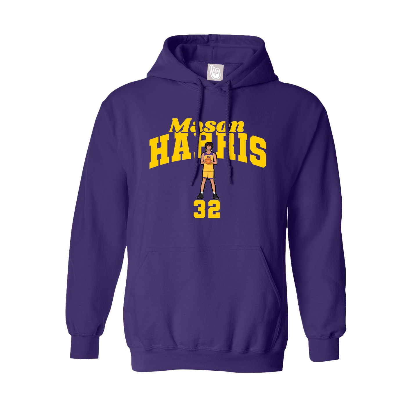 Youth Hoodie — Signature Arch in Purple