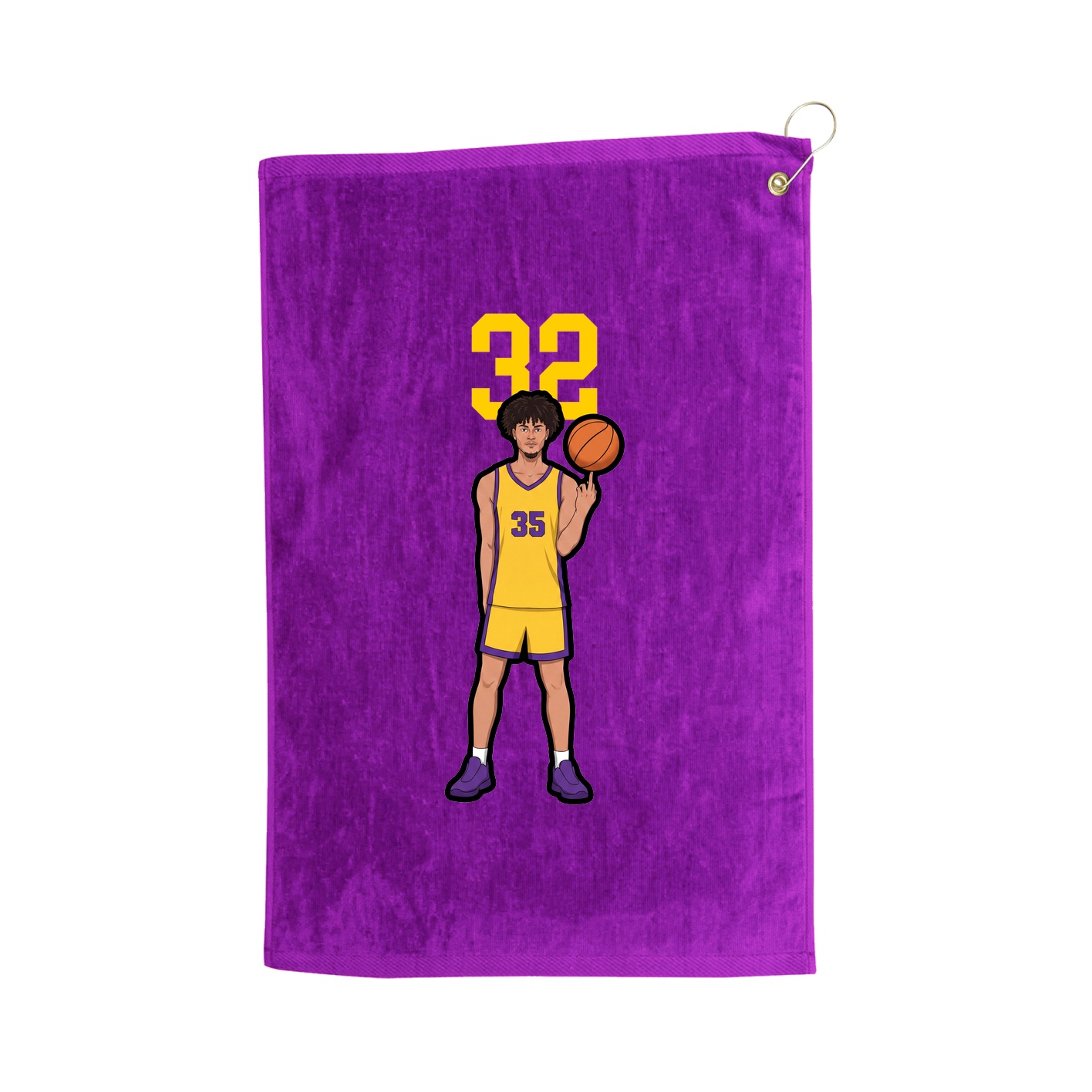Golf Towel — Number Top in Purple