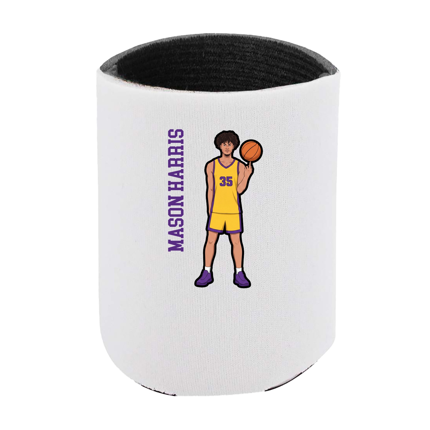 Can Holder — Name Vertical in White