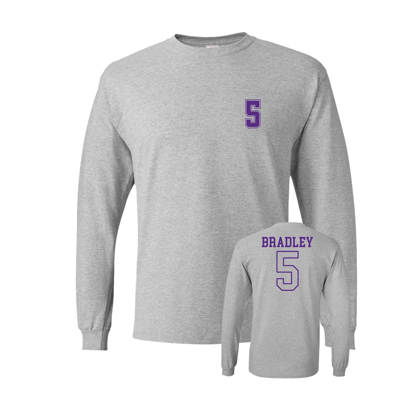 Long Sleeve Tee — Chest Back in Grey