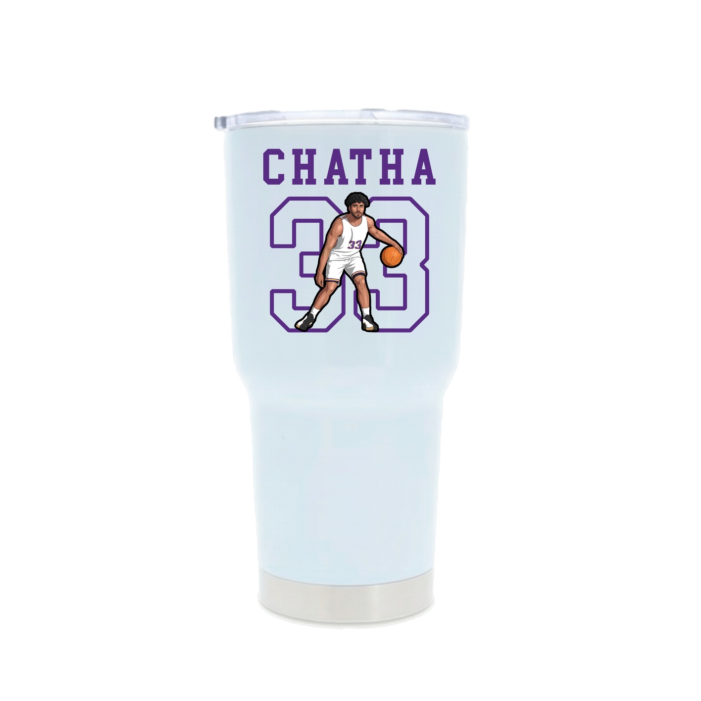 30oz Stainless Steel Tumbler — Shirsey in White