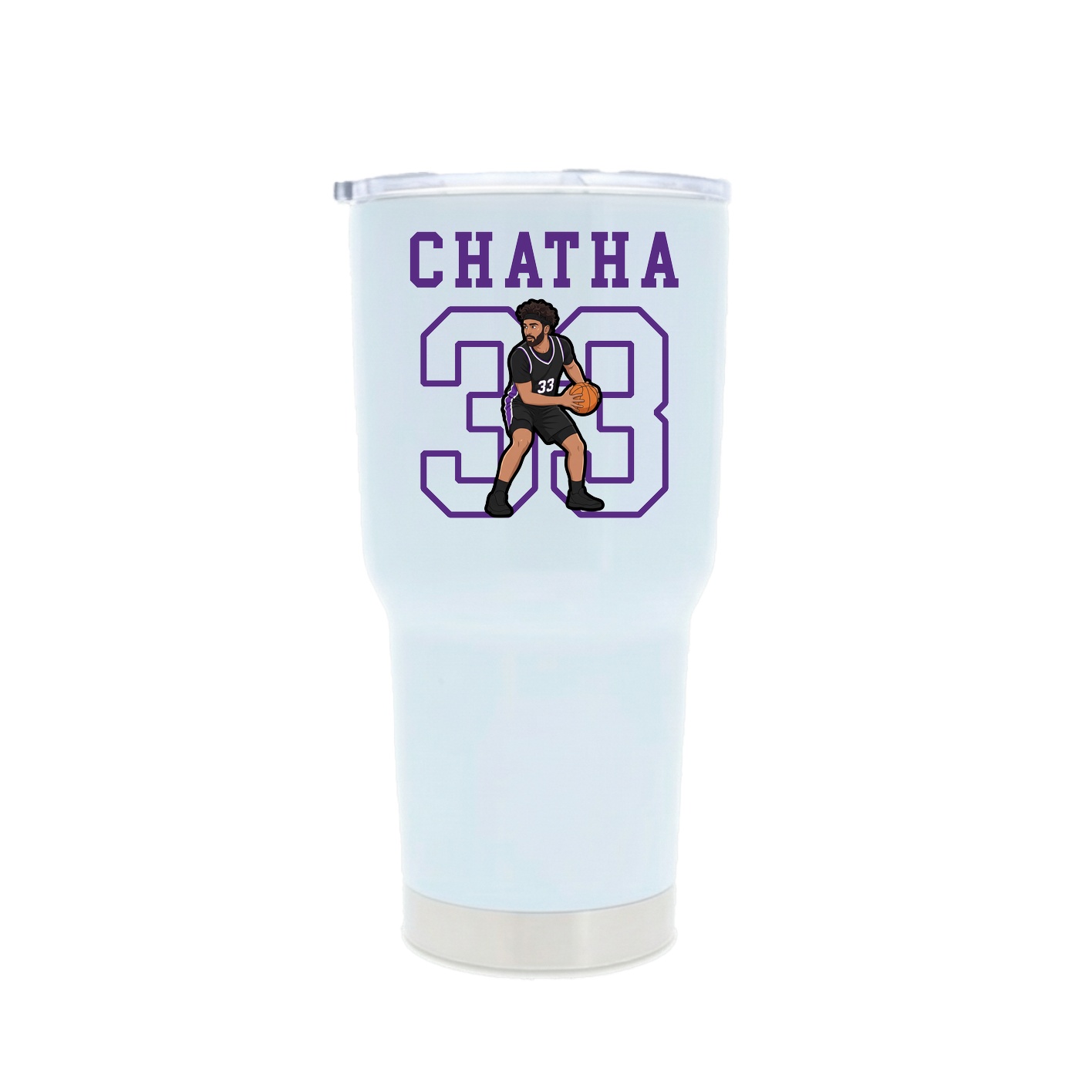 30oz Stainless Steel Tumbler — Shirsey in White