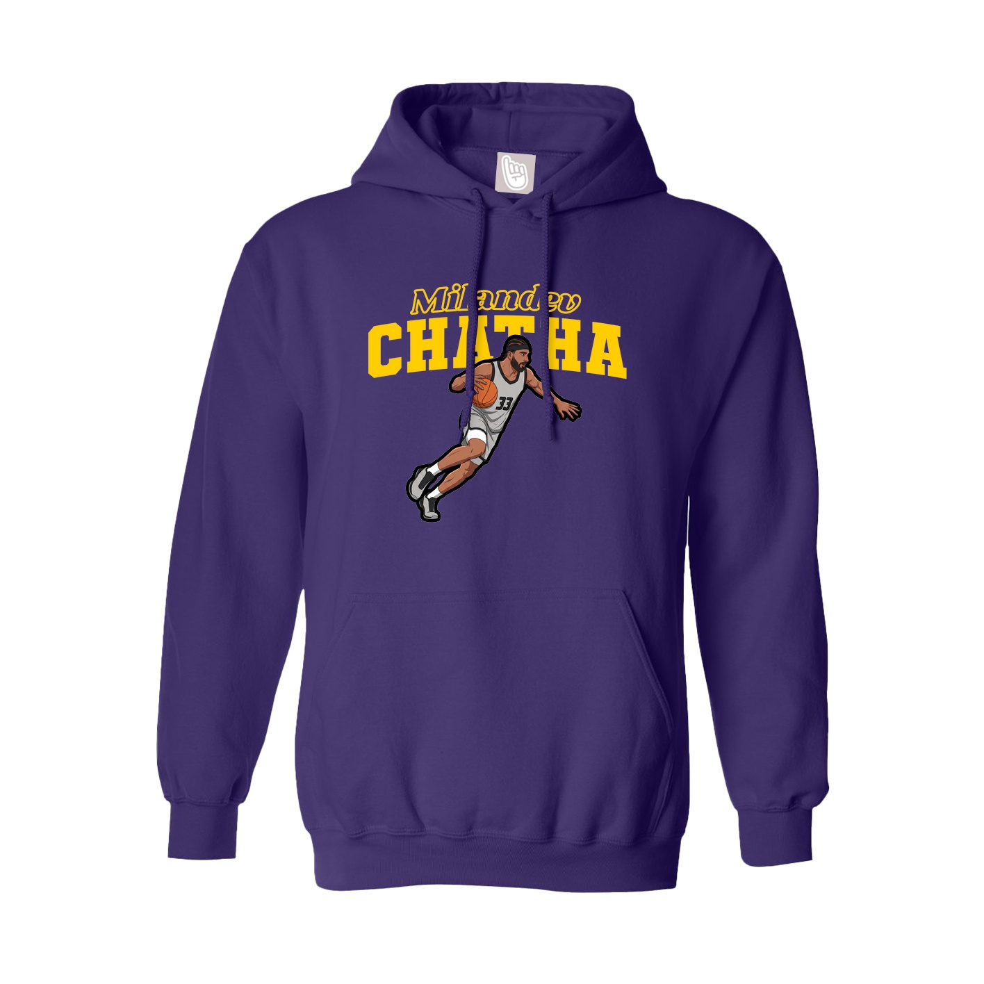Hoodie — Name Arch in Purple