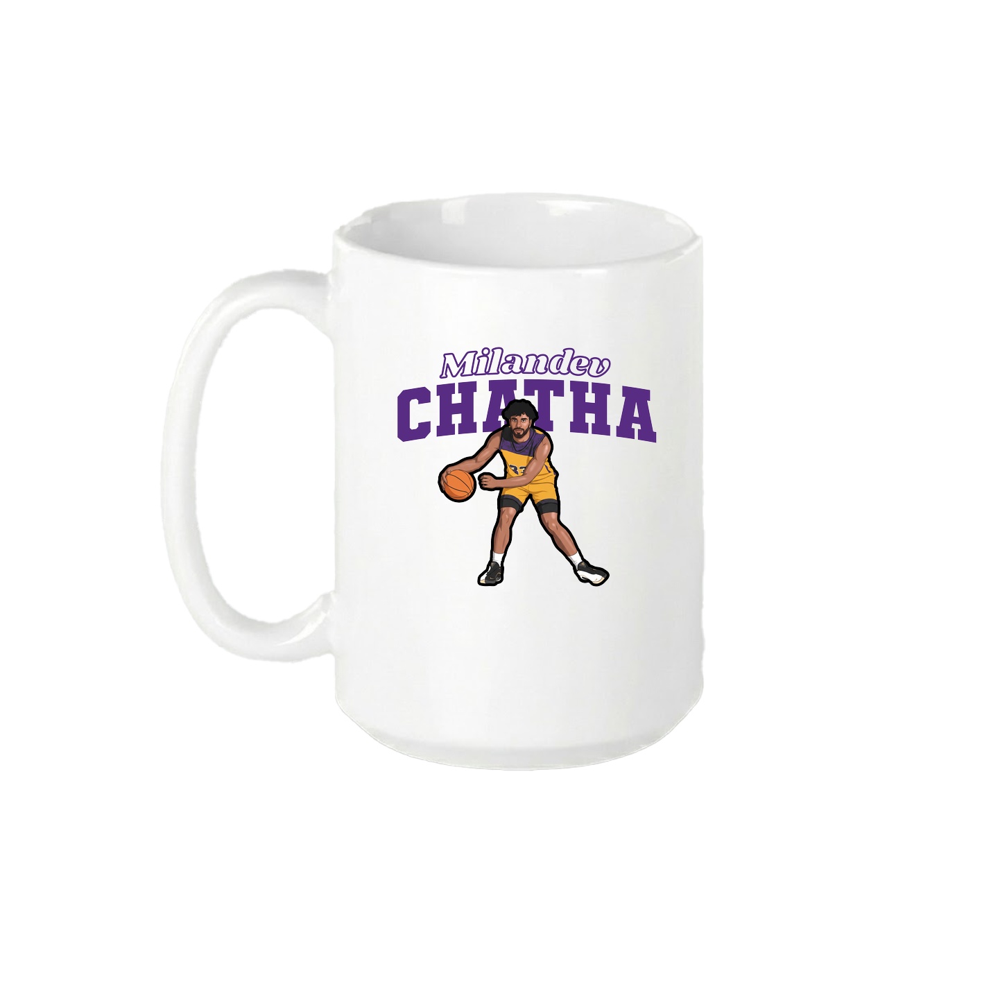 15oz Coffee Mug — Name Arch in White