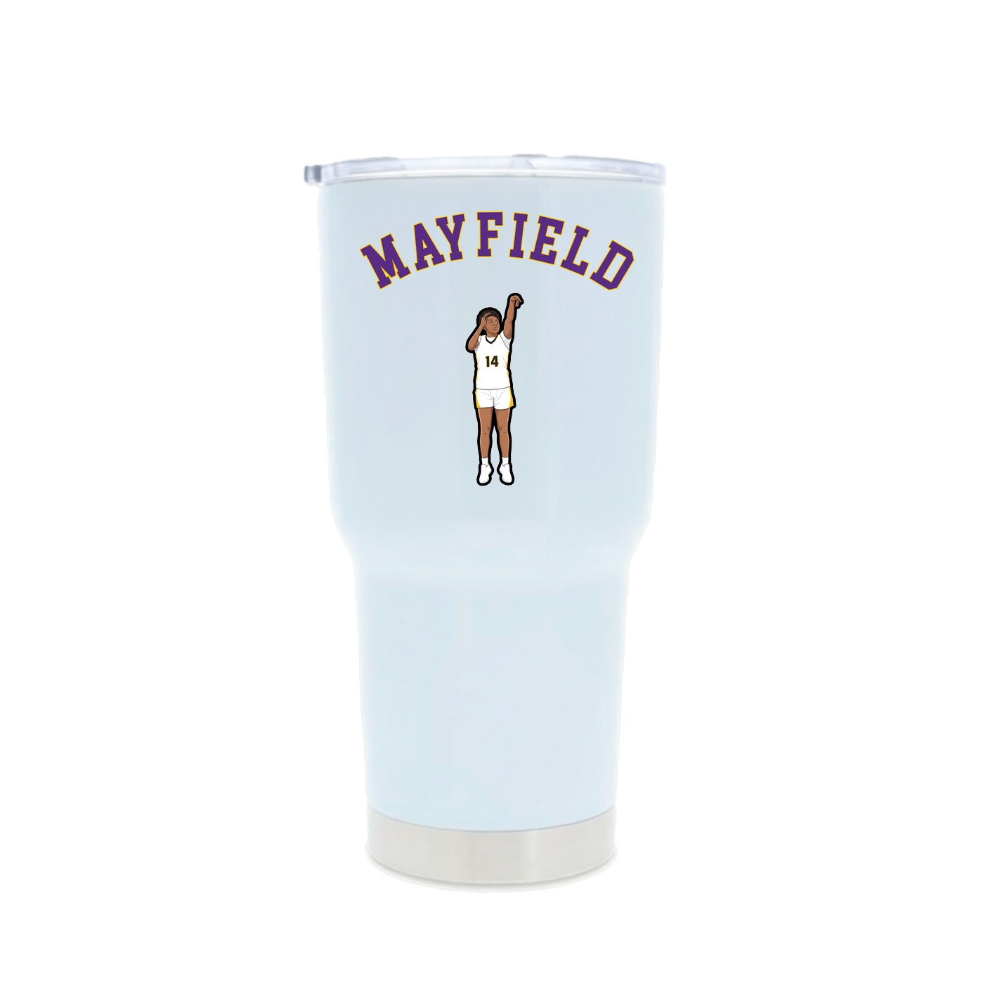 30oz Stainless Steel Tumbler — Shirsey Arch in White