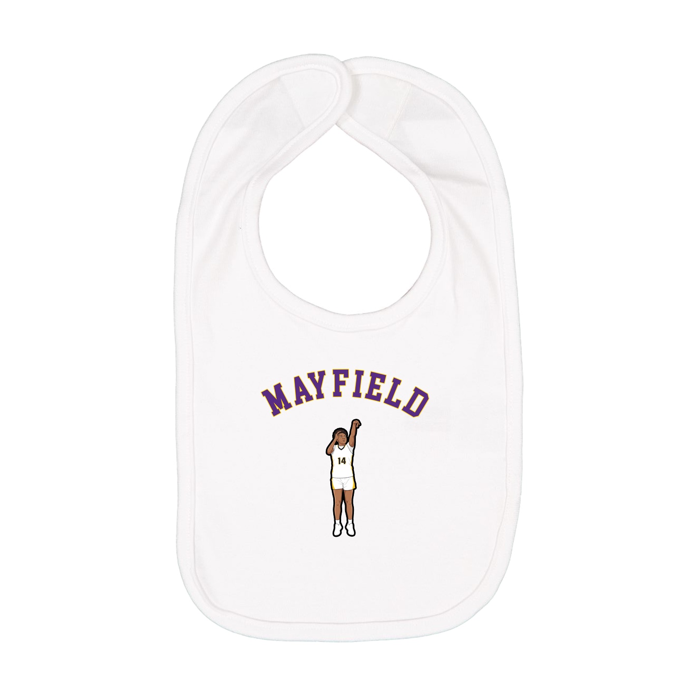 Infant Bib — Shirsey Arch in White