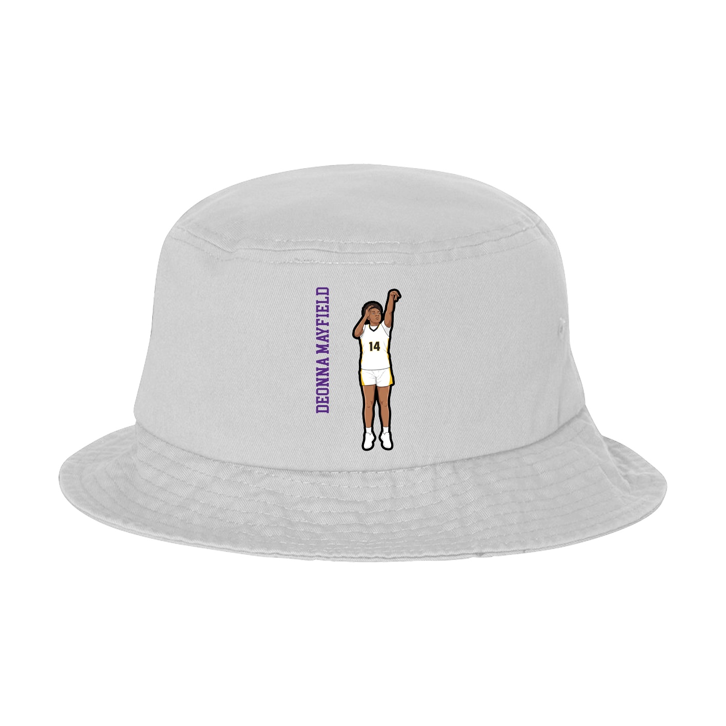 Bucket Cap — Name Vertical in White