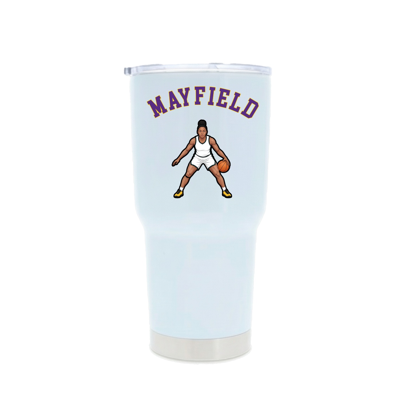 30oz Stainless Steel Tumbler — Shirsey Arch in White