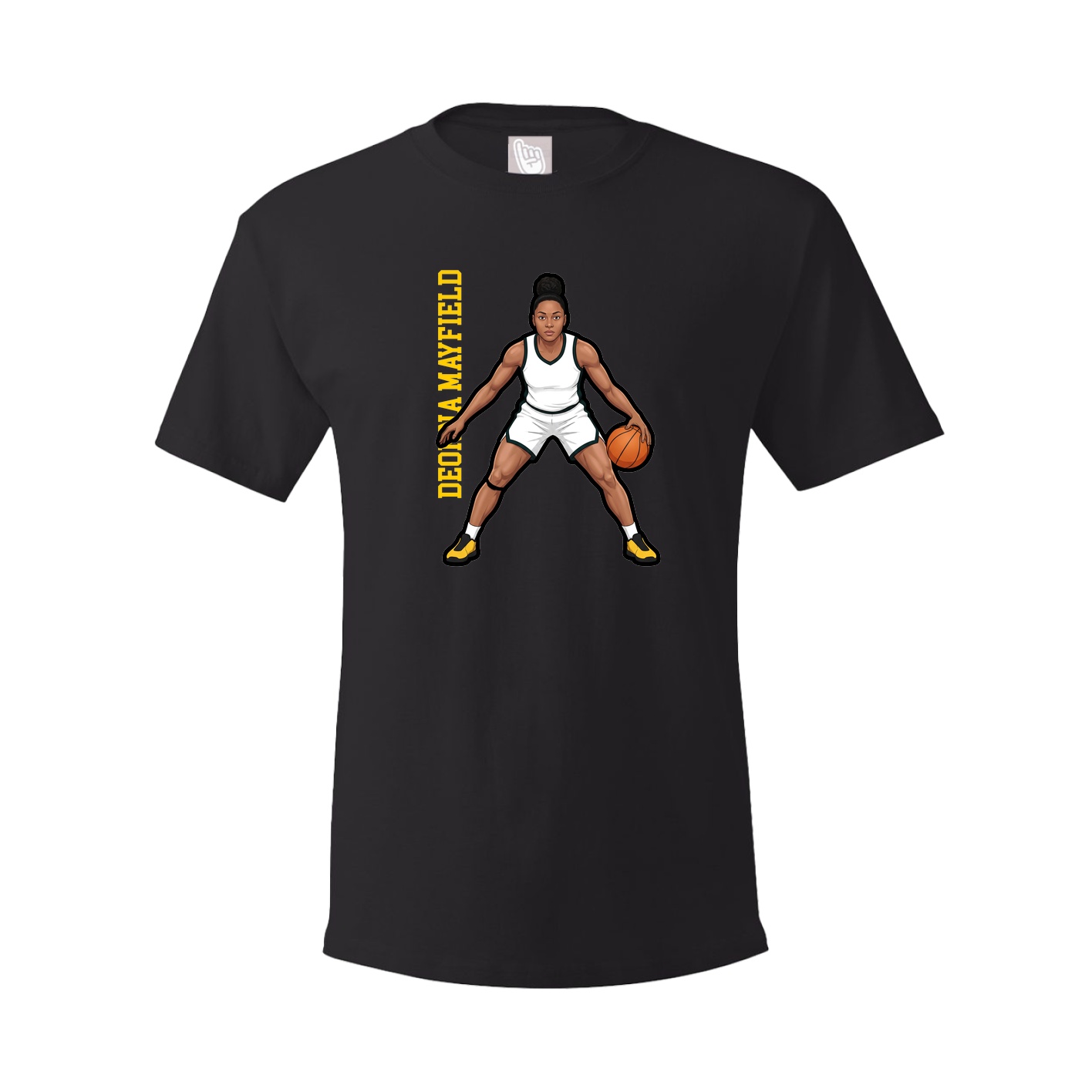 Youth Tee — Name Vertical in Black