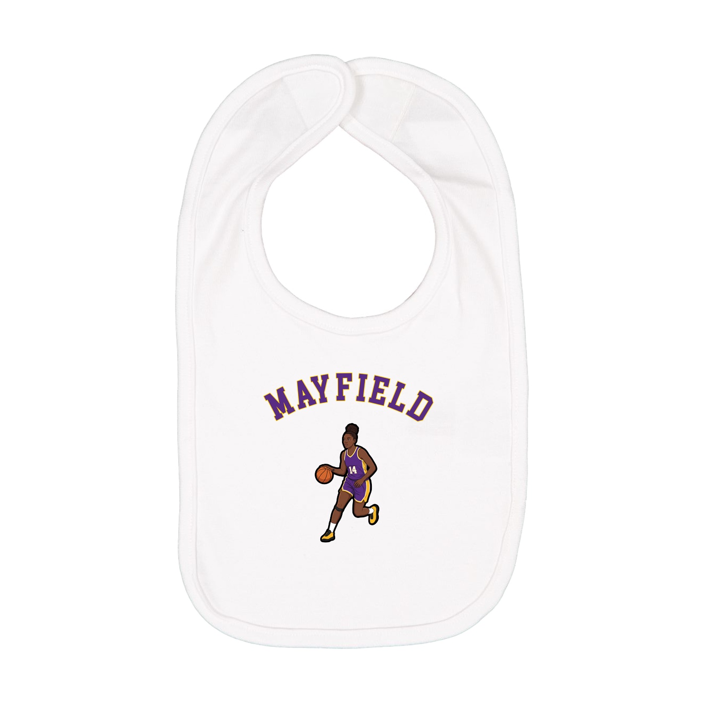 Infant Bib — Shirsey Arch in White