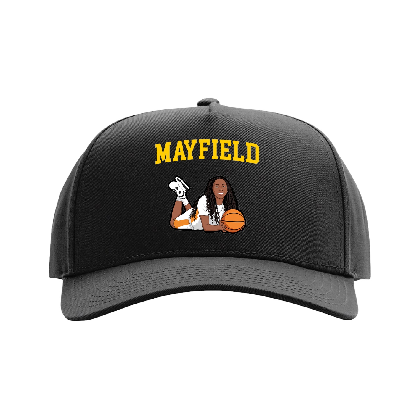 Full Fabric Five-Panel Champ Cap — Shirsey in Black