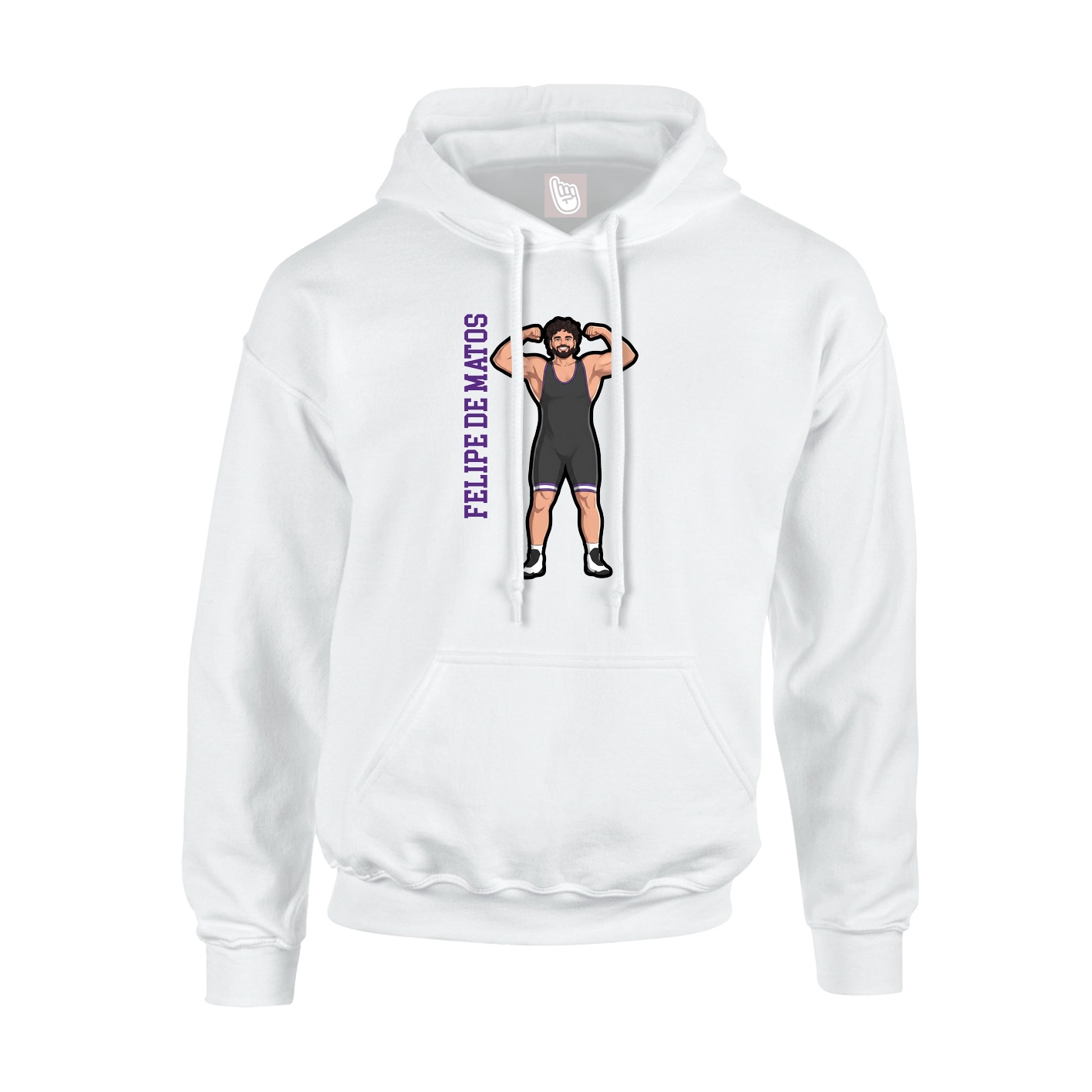 Hoodie — Name Vertical in White