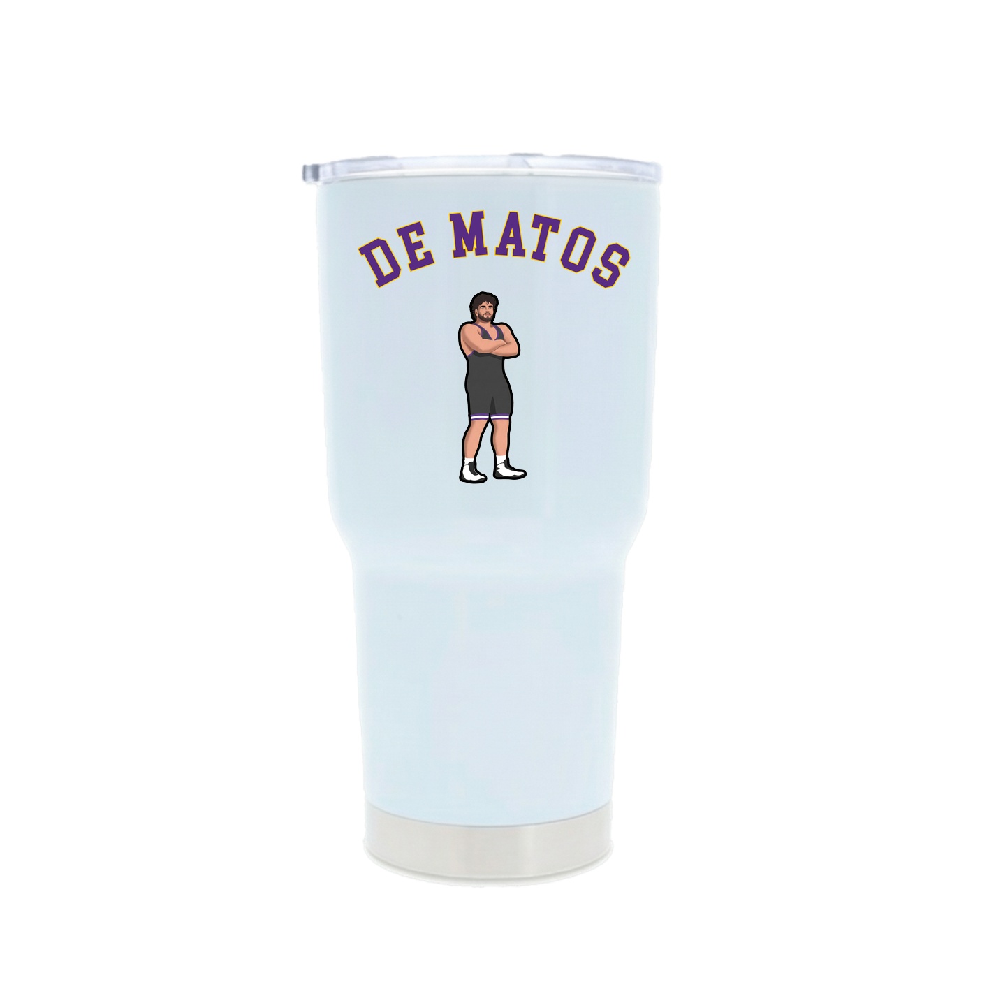 30oz Stainless Steel Tumbler — Shirsey Arch in White