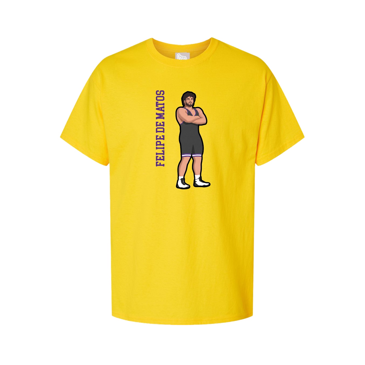 Youth Tee — Name Vertical in Gold