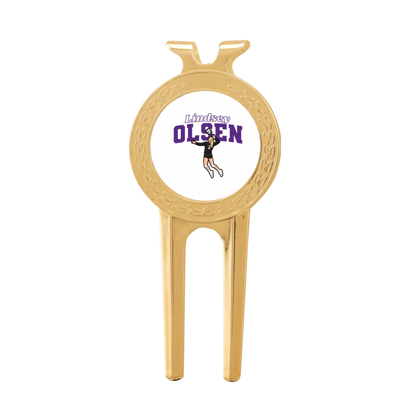 Divot Tool with Ball Marker — Name Arch in Classic