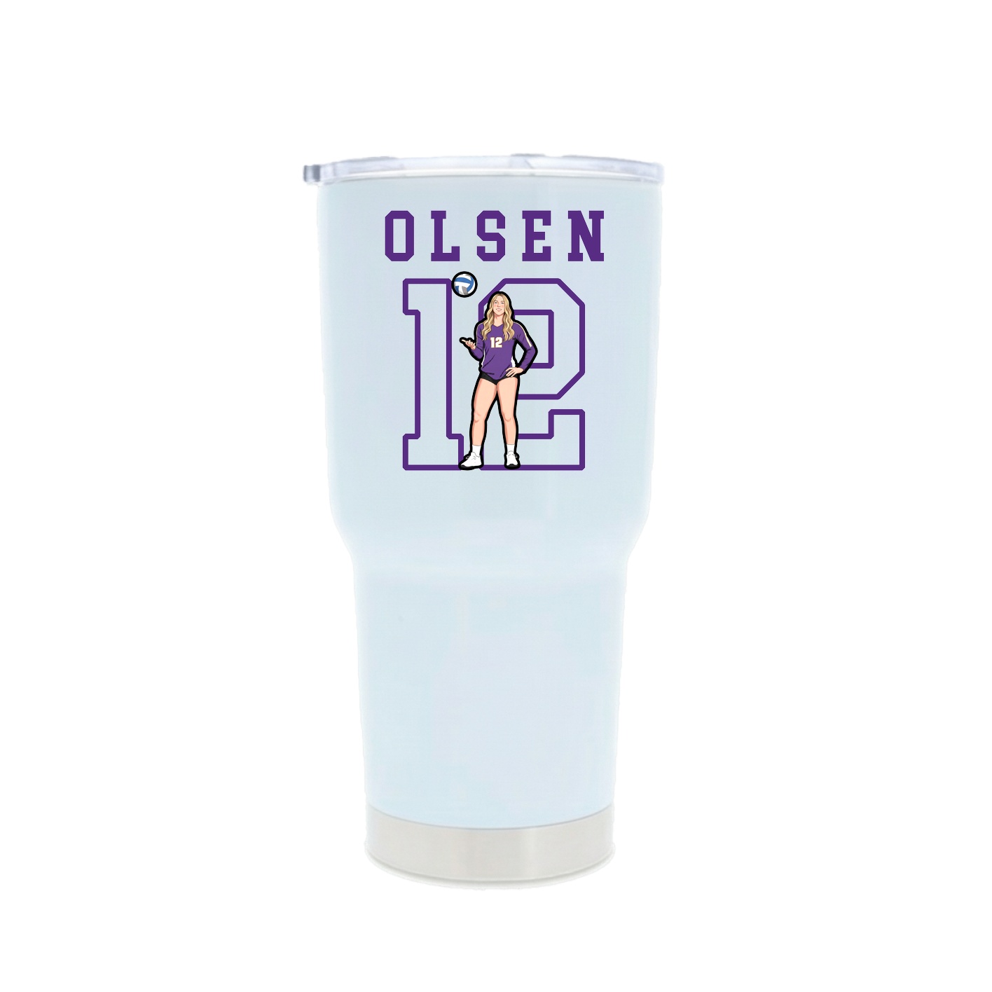 30oz Stainless Steel Tumbler — Shirsey in White