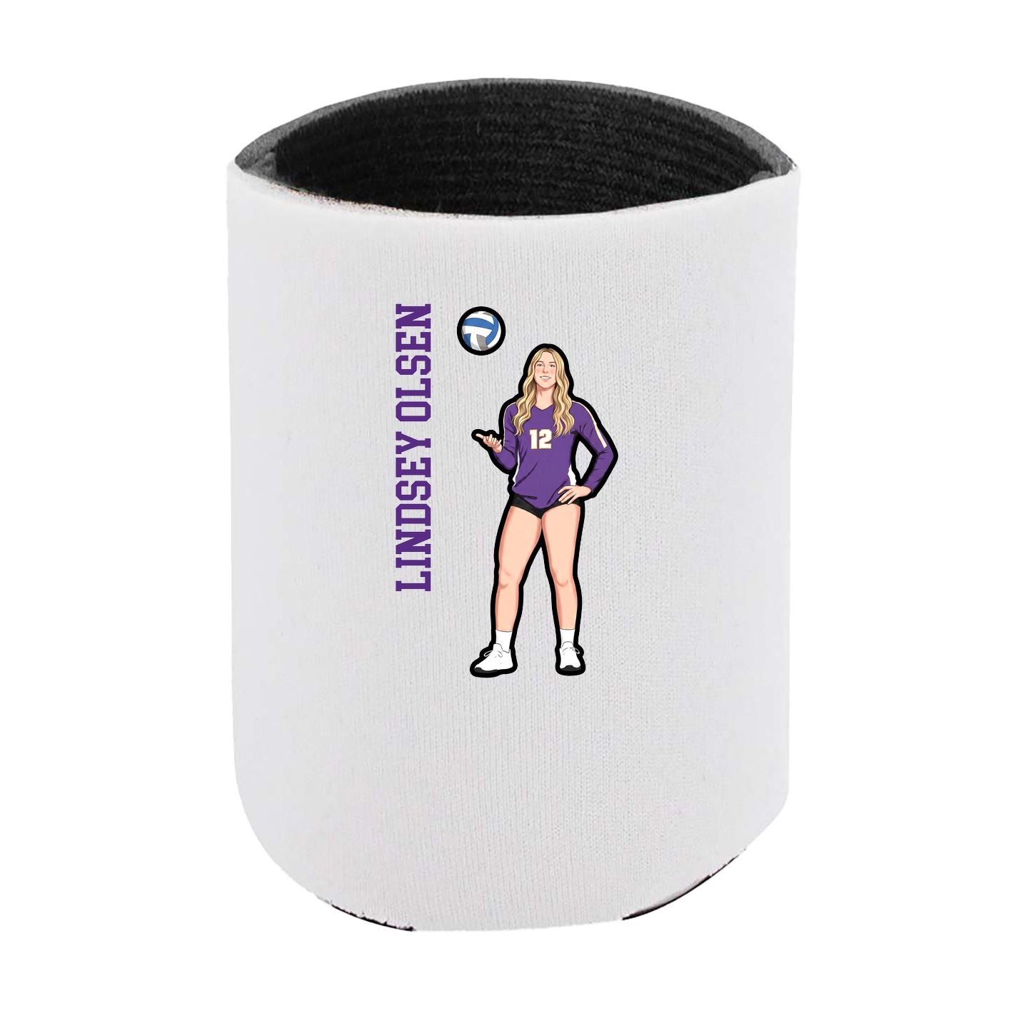 Can Holder — Name Vertical in White