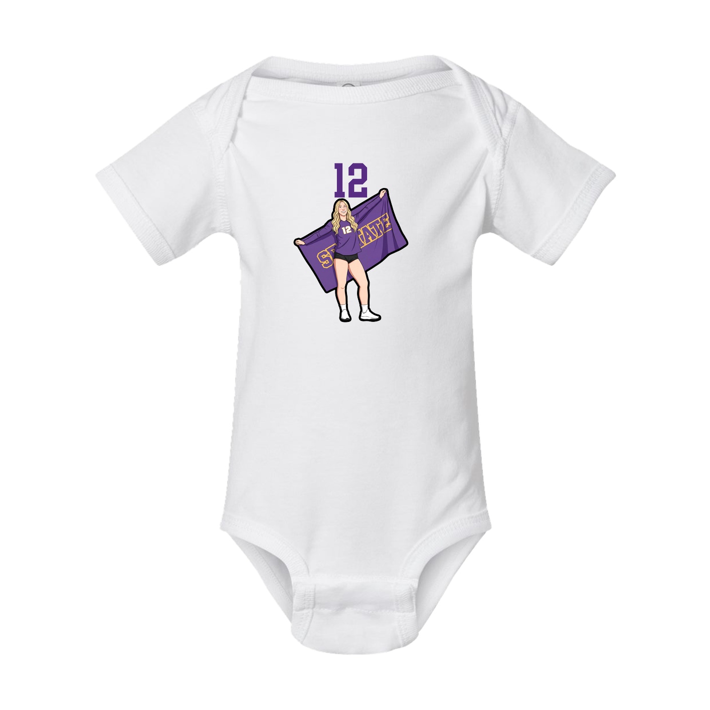 Baby Onesie — Number Top in White