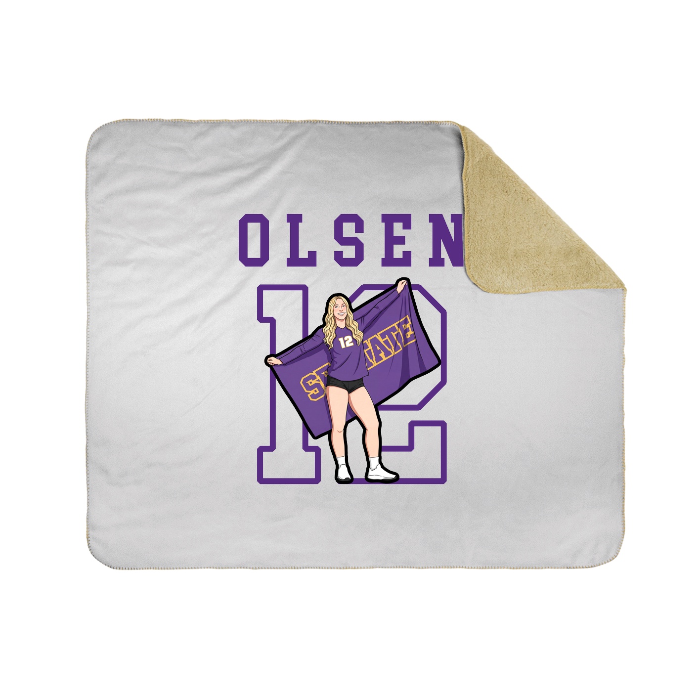 Throw Blanket — Shirsey in White