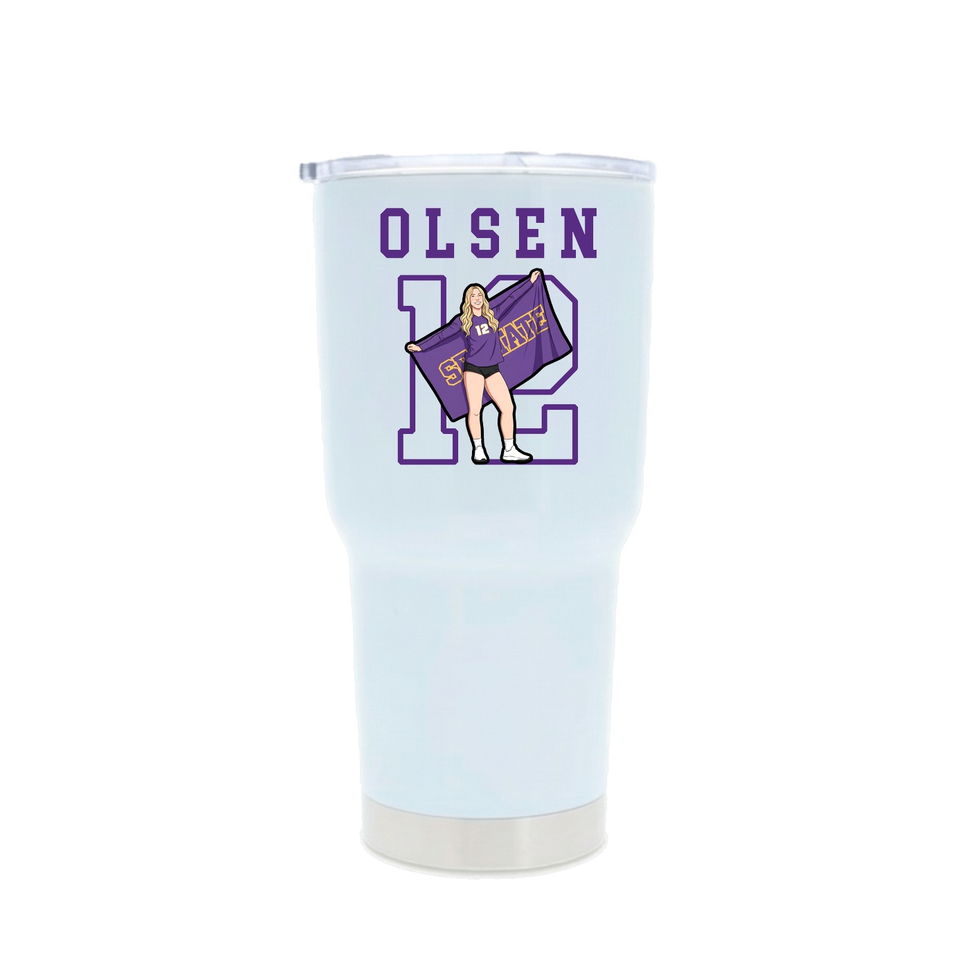 30oz Stainless Steel Tumbler — Shirsey in White