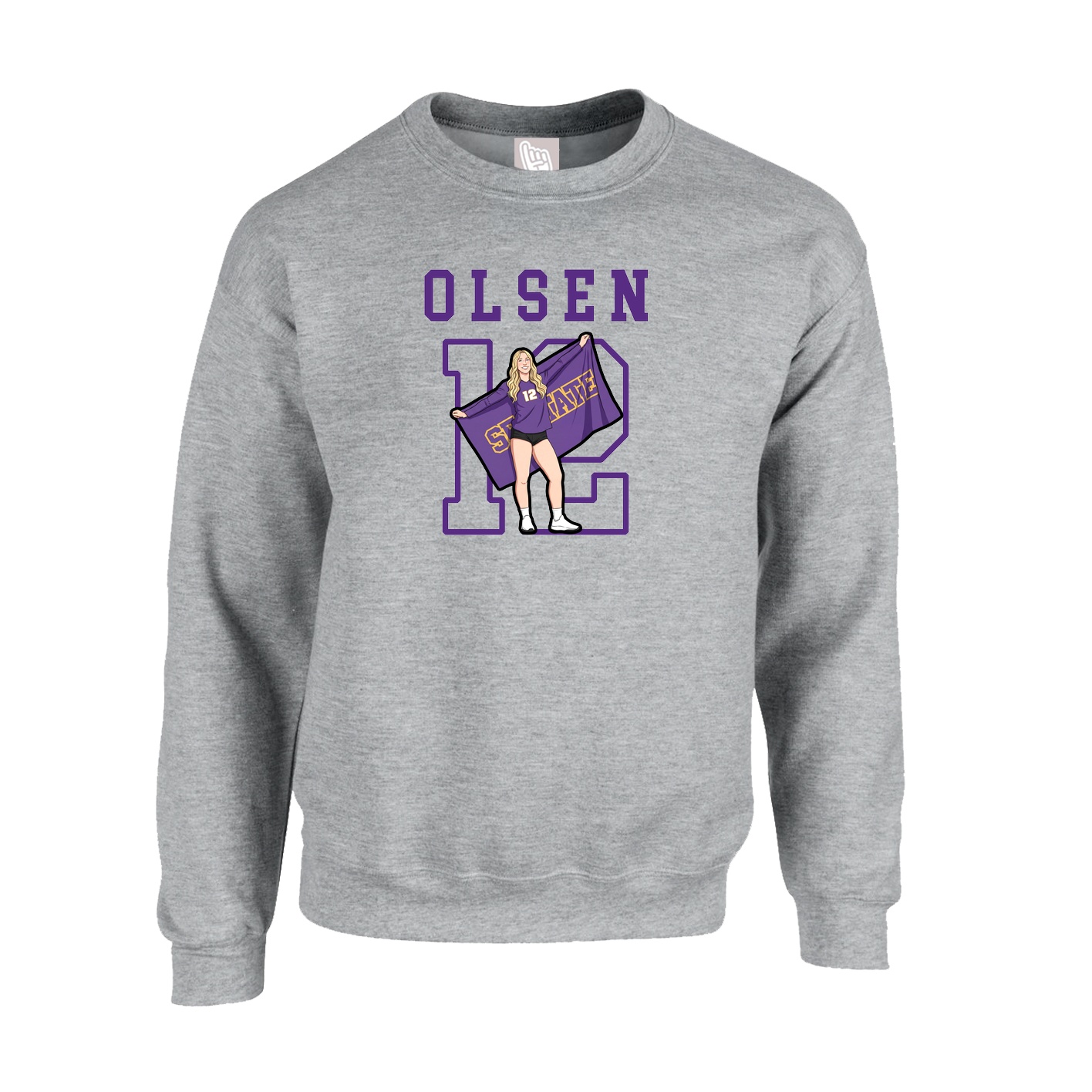 Fleece Crew — Shirsey in Grey
