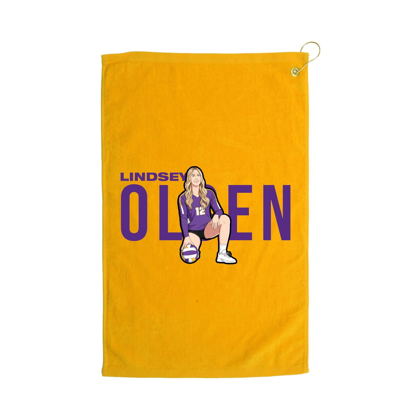 Golf Towel — Player Name in Gold