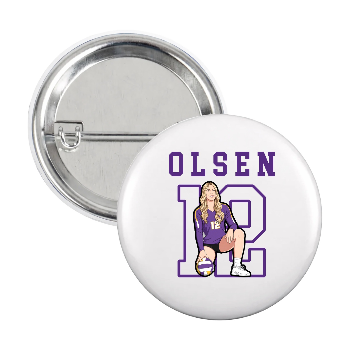 Game Day Button — Shirsey in White