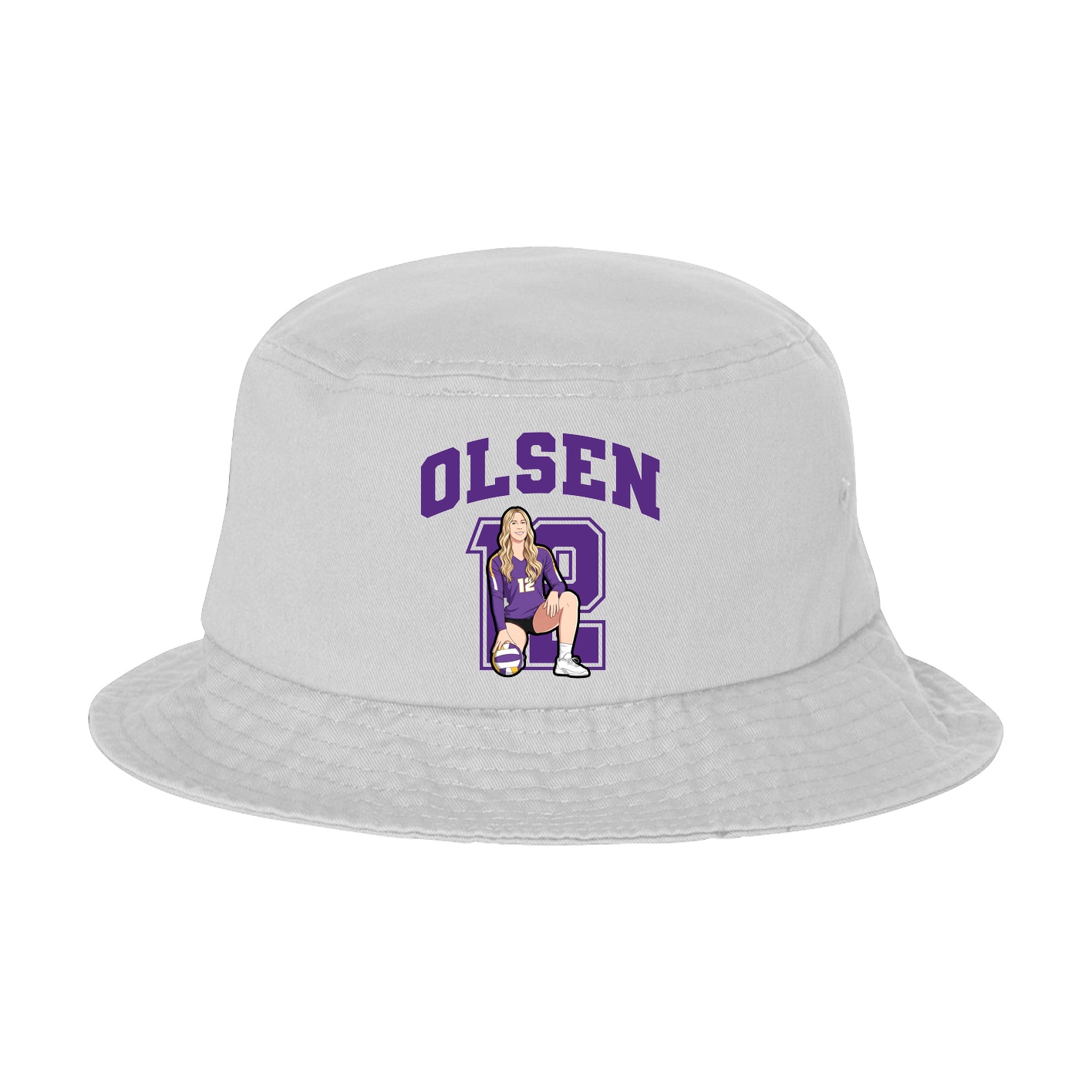 Bucket Cap — Number in White