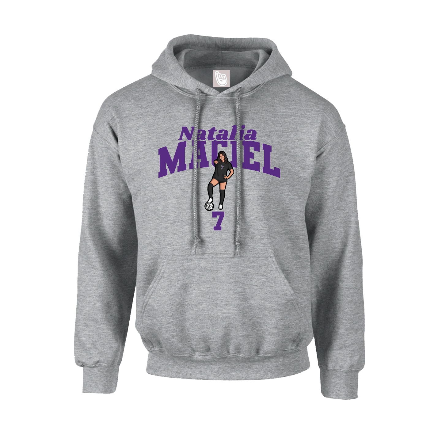 Youth Hoodie — Signature Arch in Grey