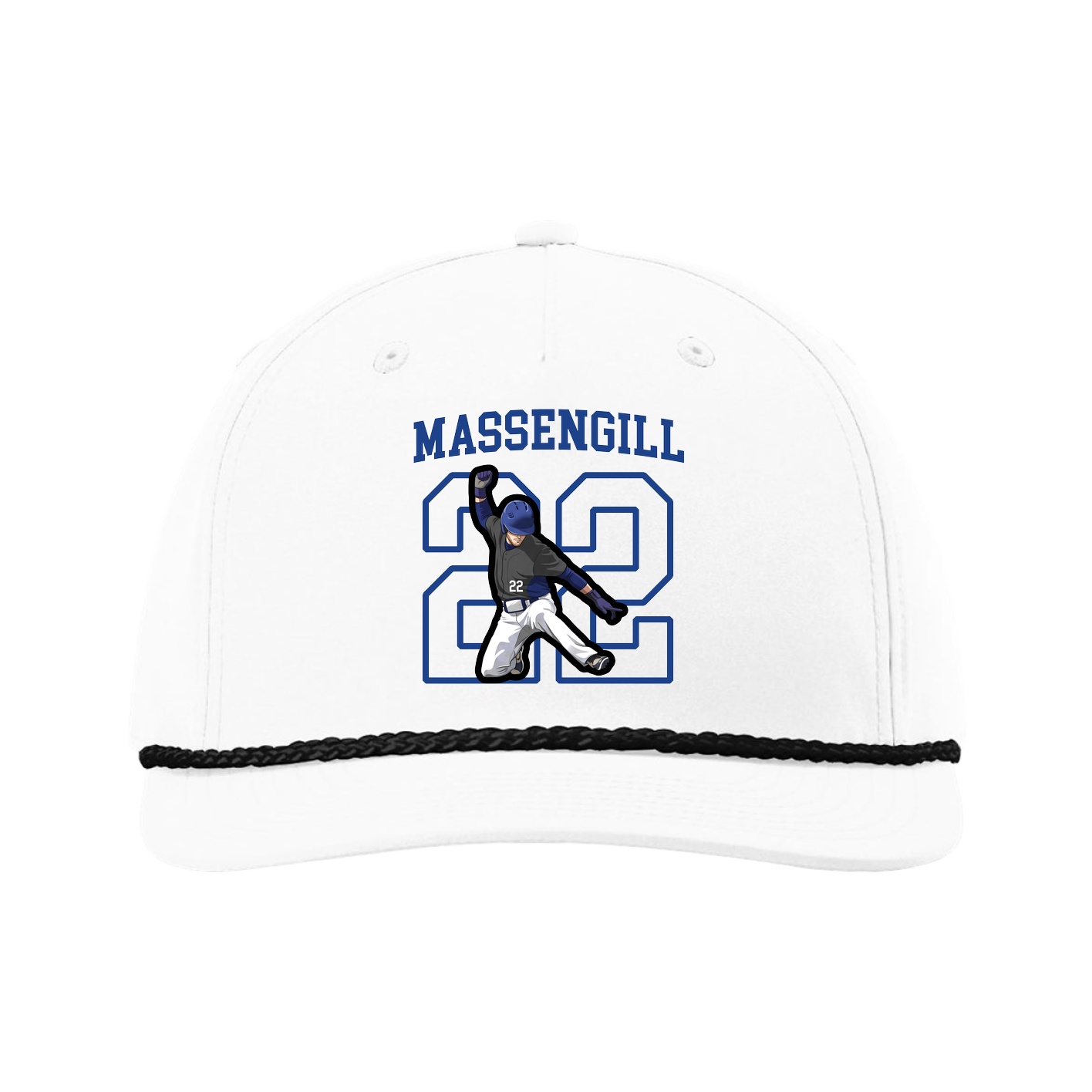 Five-Panel Classic Rope Cap — Shirsey in White