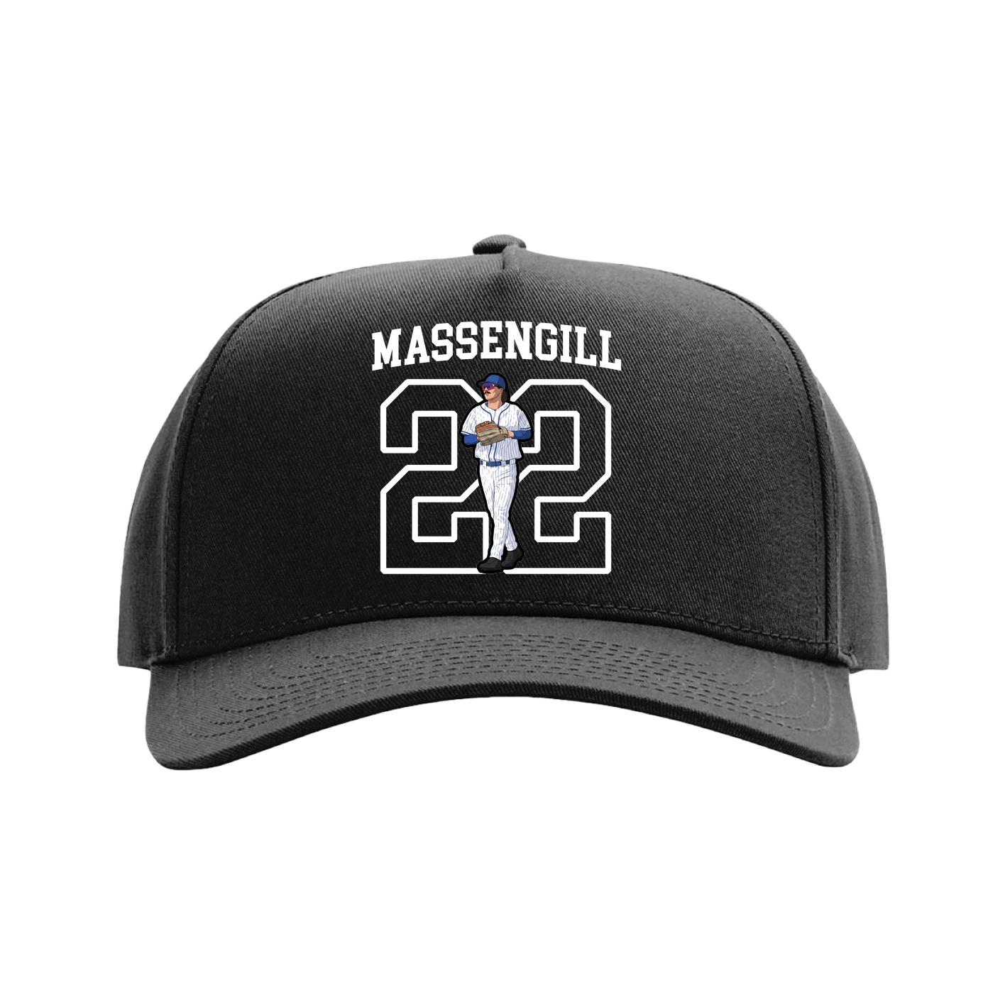 Full Fabric Five-Panel Champ Cap — Shirsey in Black