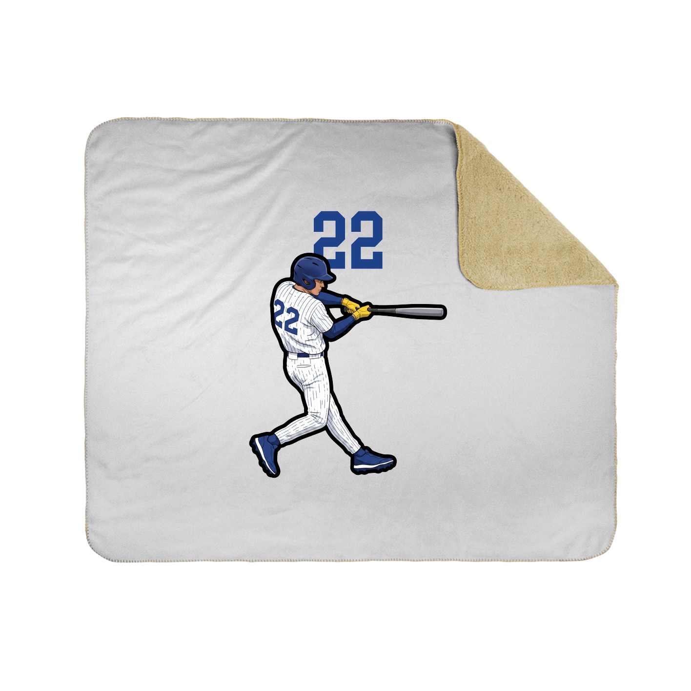 Throw Blanket — Number Top in White