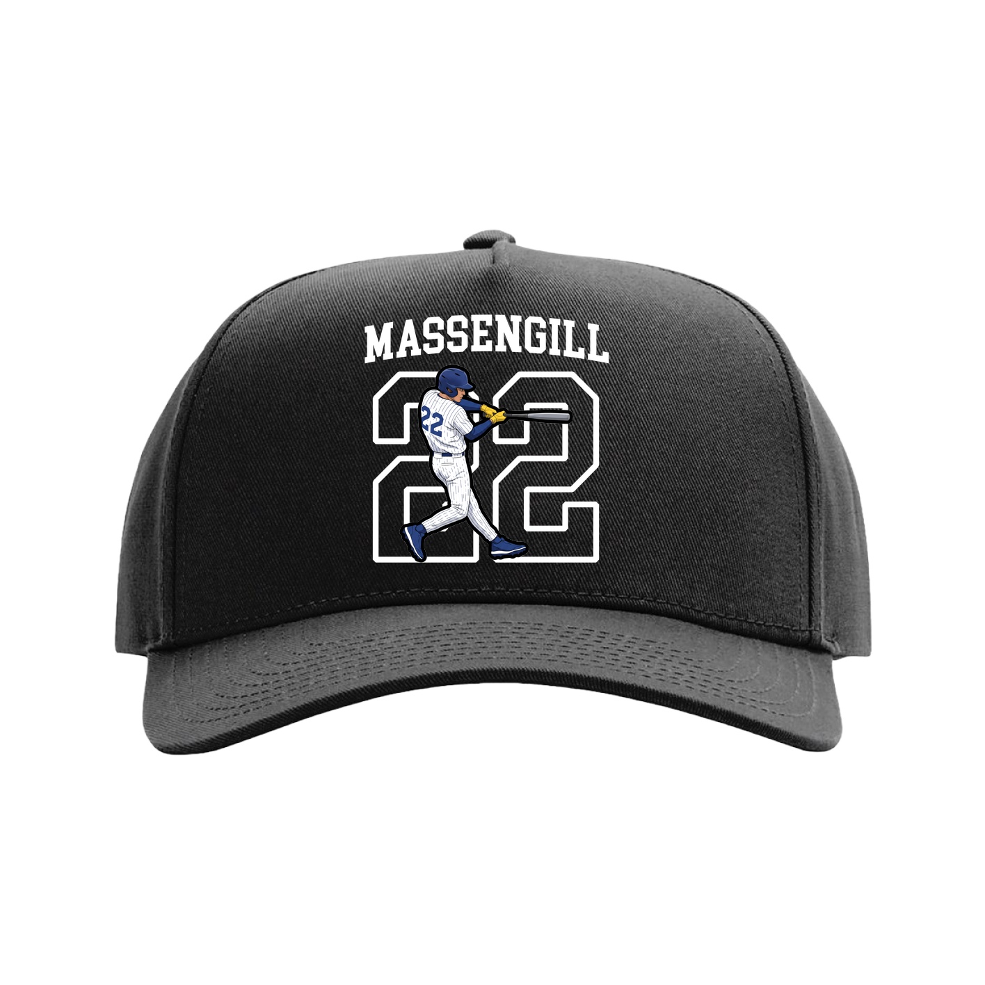 Full Fabric Five-Panel Champ Cap — Shirsey in Black