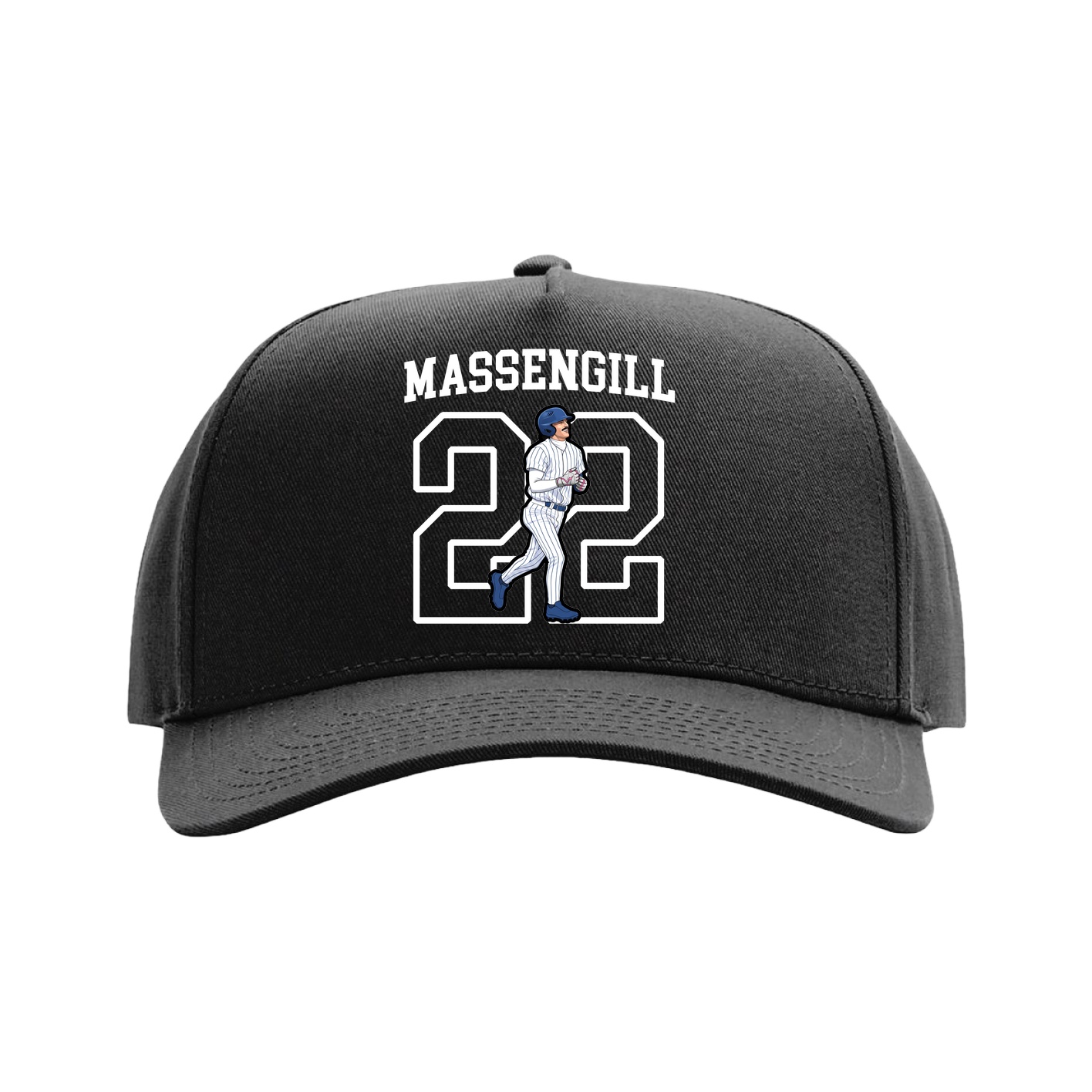 Full Fabric Five-Panel Champ Cap — Shirsey in Black