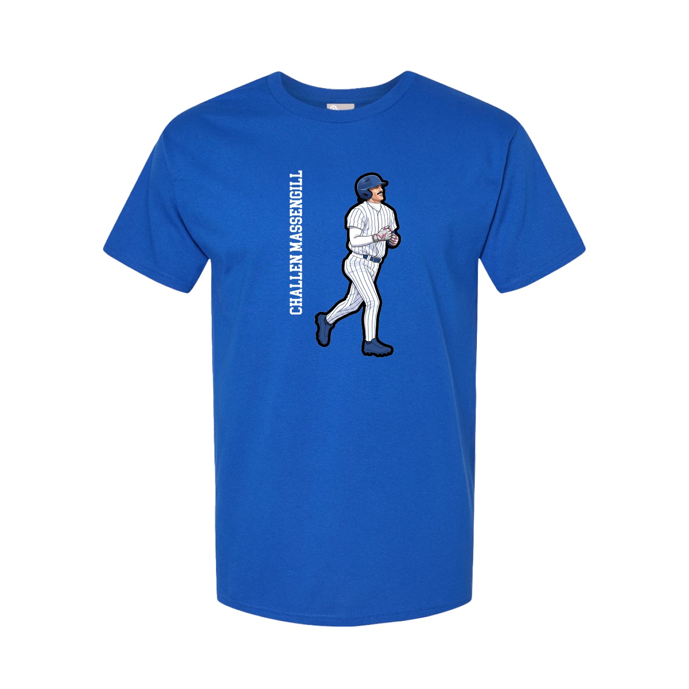 Youth Tee — Name Vertical in Royal